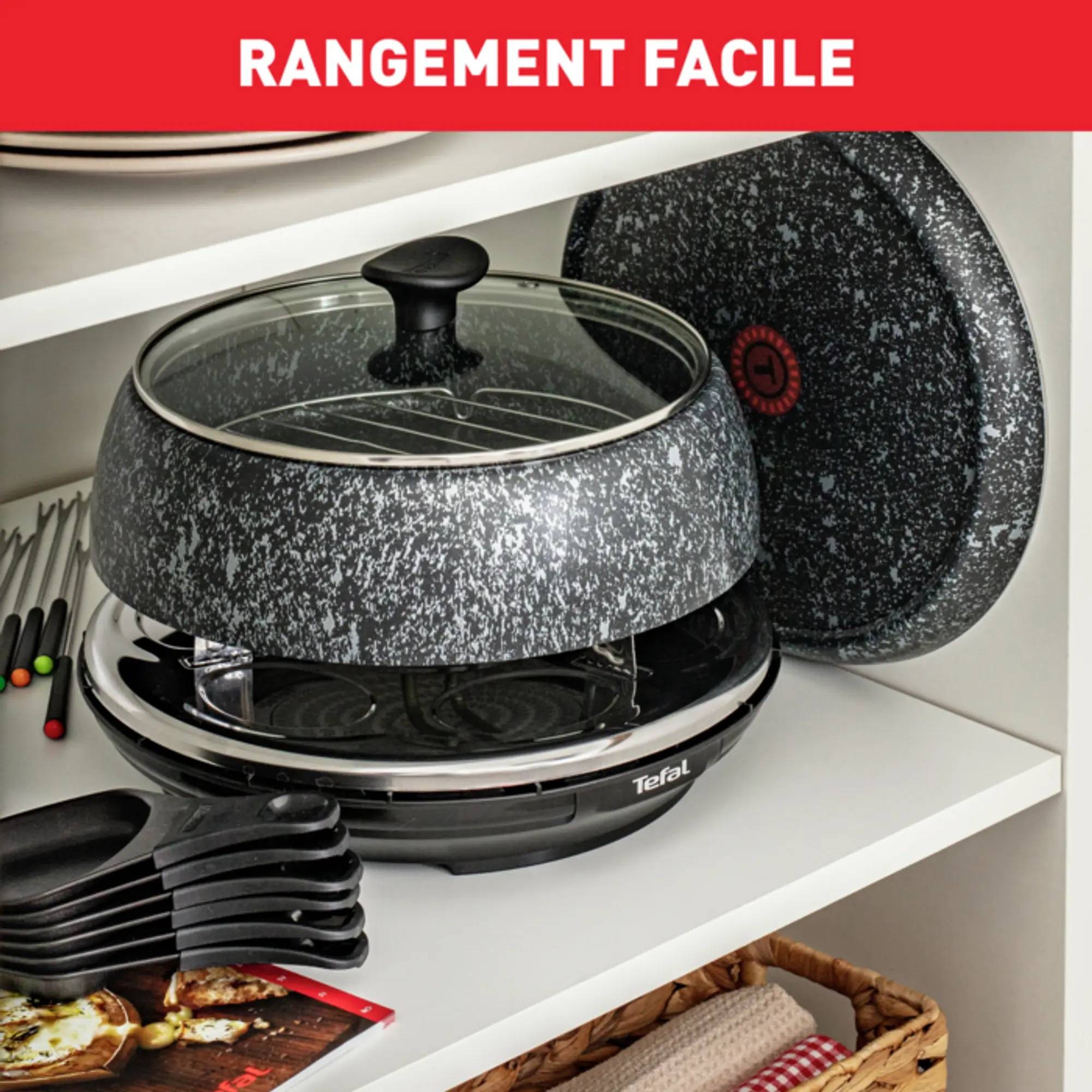 Raclette Multifonction TEFAL Cheese'n'co 10 personnes Noir - RE12C812 Raclette Multifonction TEFAL Cheese'n'co 10 personnes Noir - RE12C812