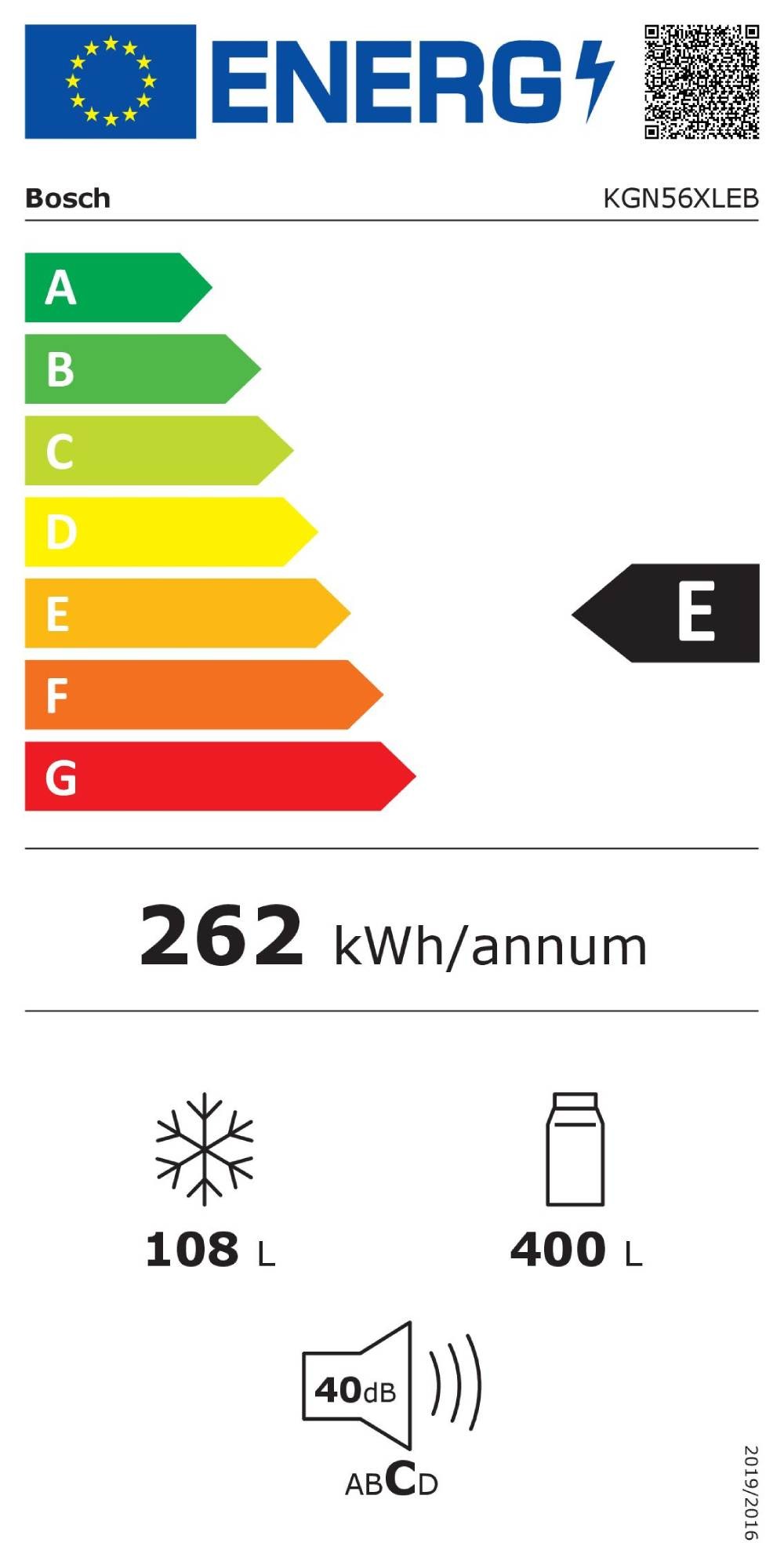 BOSCH Réfrigérateur congélateur bas Série 4 No Frost 400L Inox - KGN56XLEB