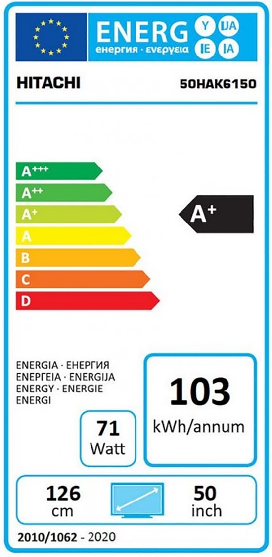 TV LED 4K 126 cm HITACHI  - 50HAK6150