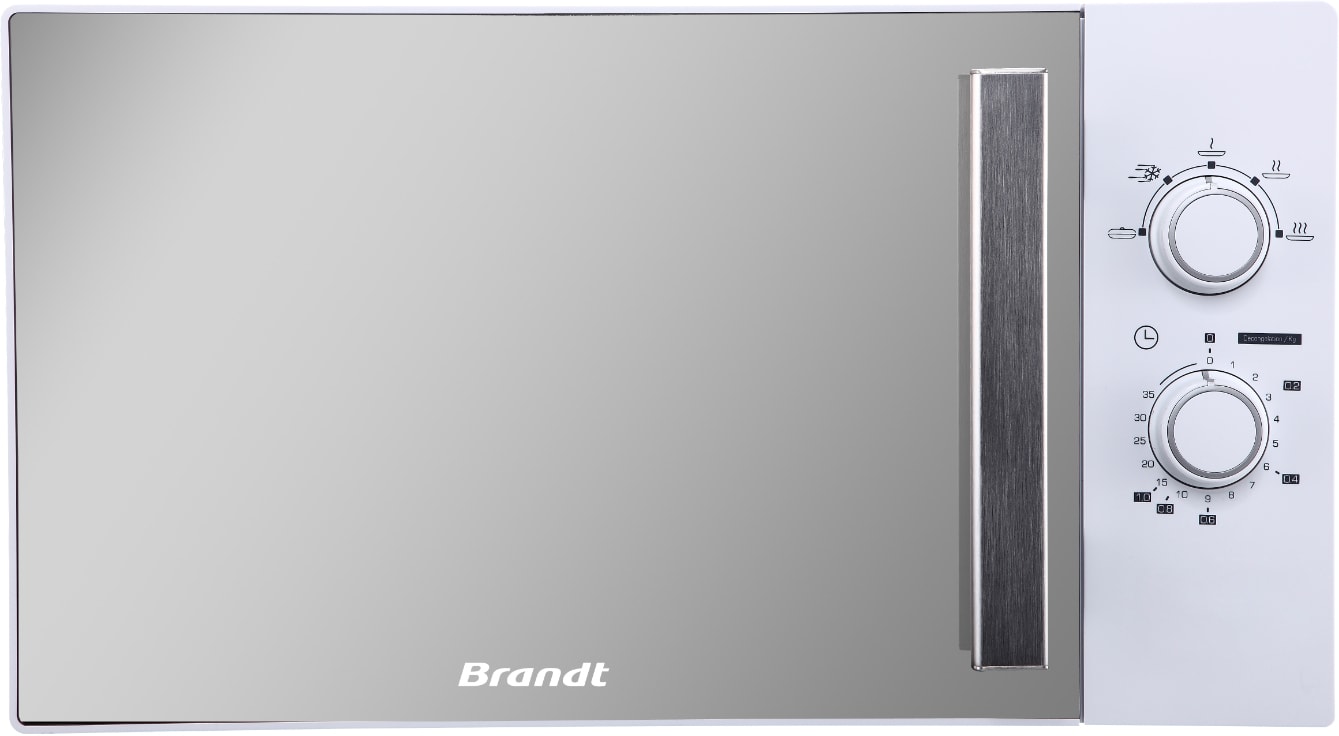 BRANDT Micro ondes 900W 26L Blanc - SM2606W