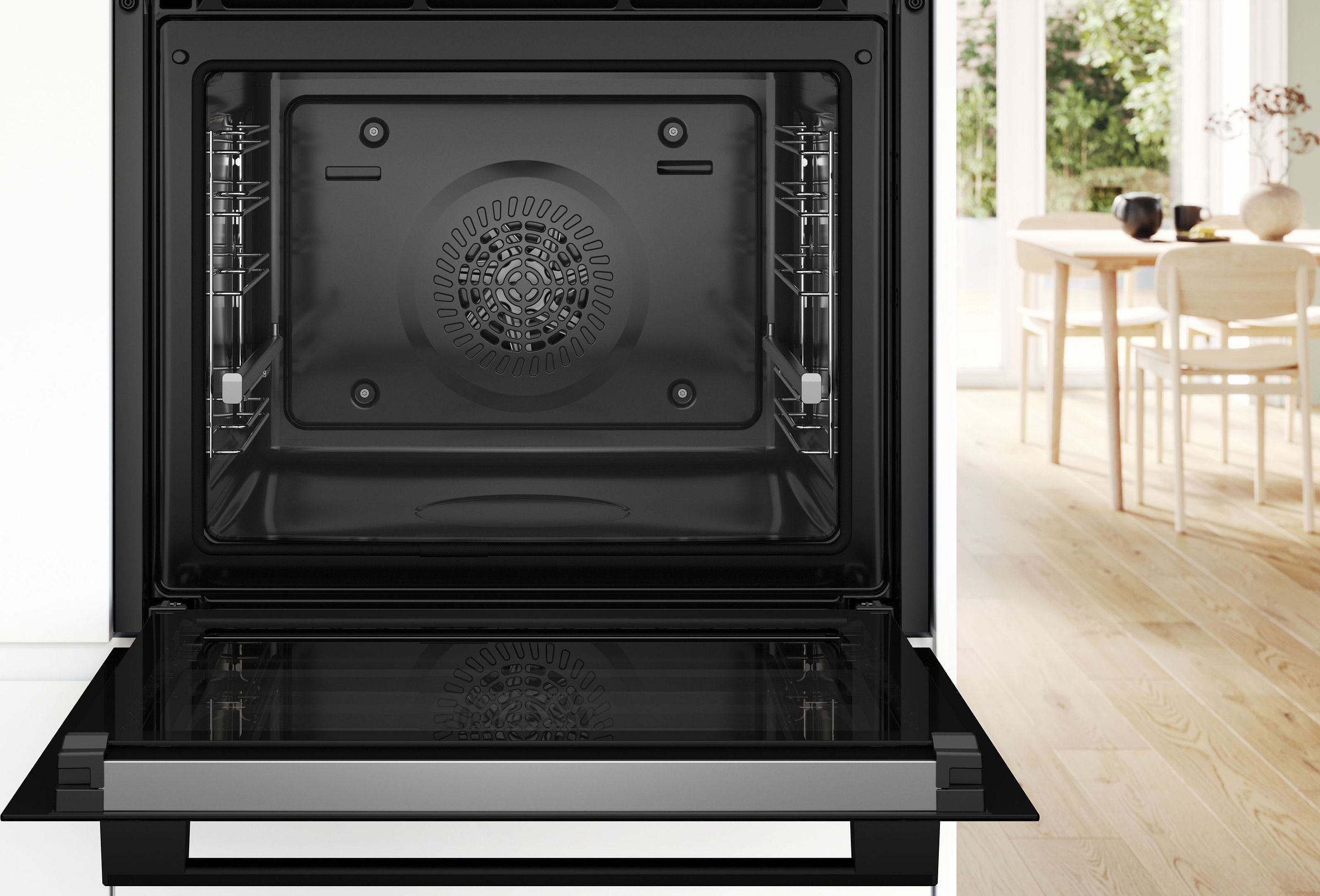 Four encastrable pyrolyse BOSCH Chaleur tournante Air Fry 71 L Noir - HBG272EB3F