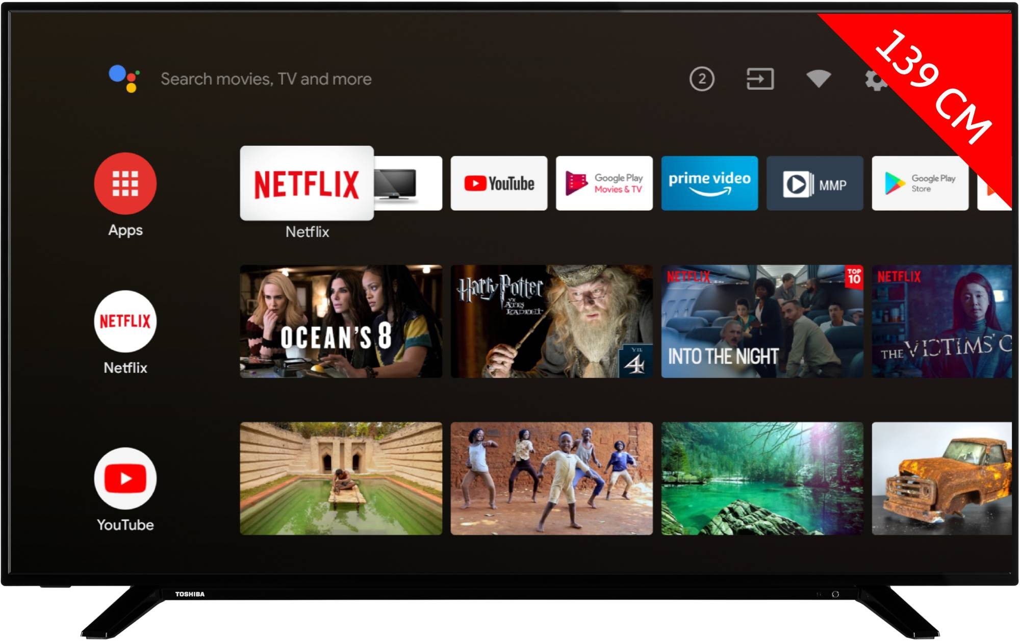TOSHIBA TV LED 4K 139 cm 55" 55UL2C63DG TOSHIBA TV LED 4K 139 cm 55" 55UL2C63DG