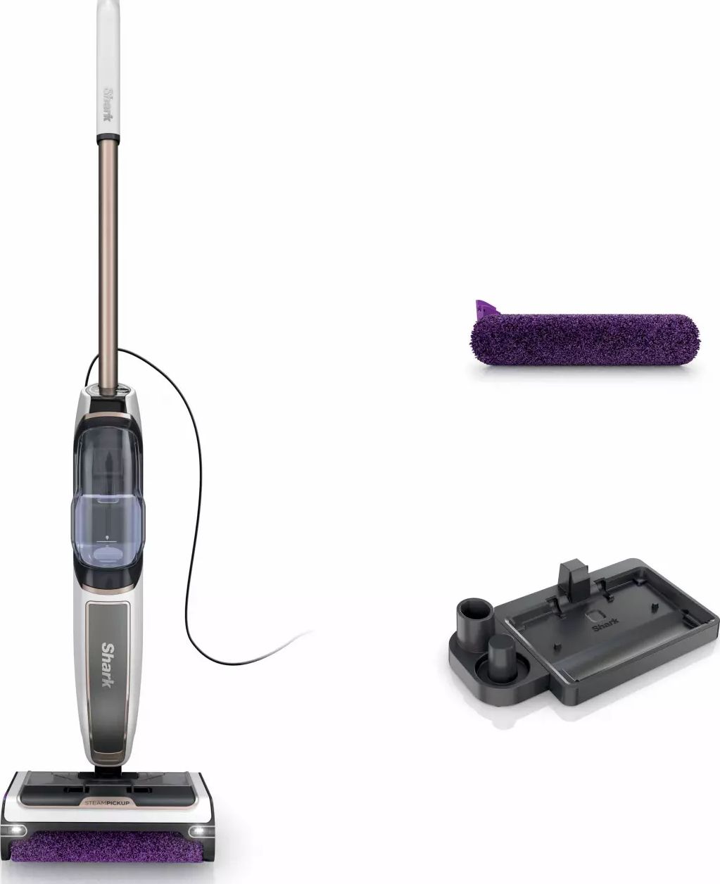 Balai vapeur SHARK 2 Rouleaux-brosse Base stockage Blanc - SD200EU