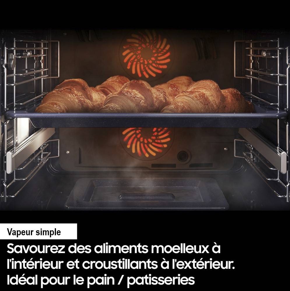 Four encastrable pyrolyse SAMSUNG Dual Cook Flex WiFi 76L Inox - NV7B45305AS Four encastrable pyrolyse SAMSUNG Dual Cook Flex WiFi 76L Inox - NV7B45305AS