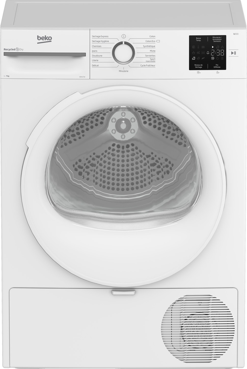 Sèche linge Condensation BEKO 7kg Moteur induction Pompe à chaleur Blanc D0H1710