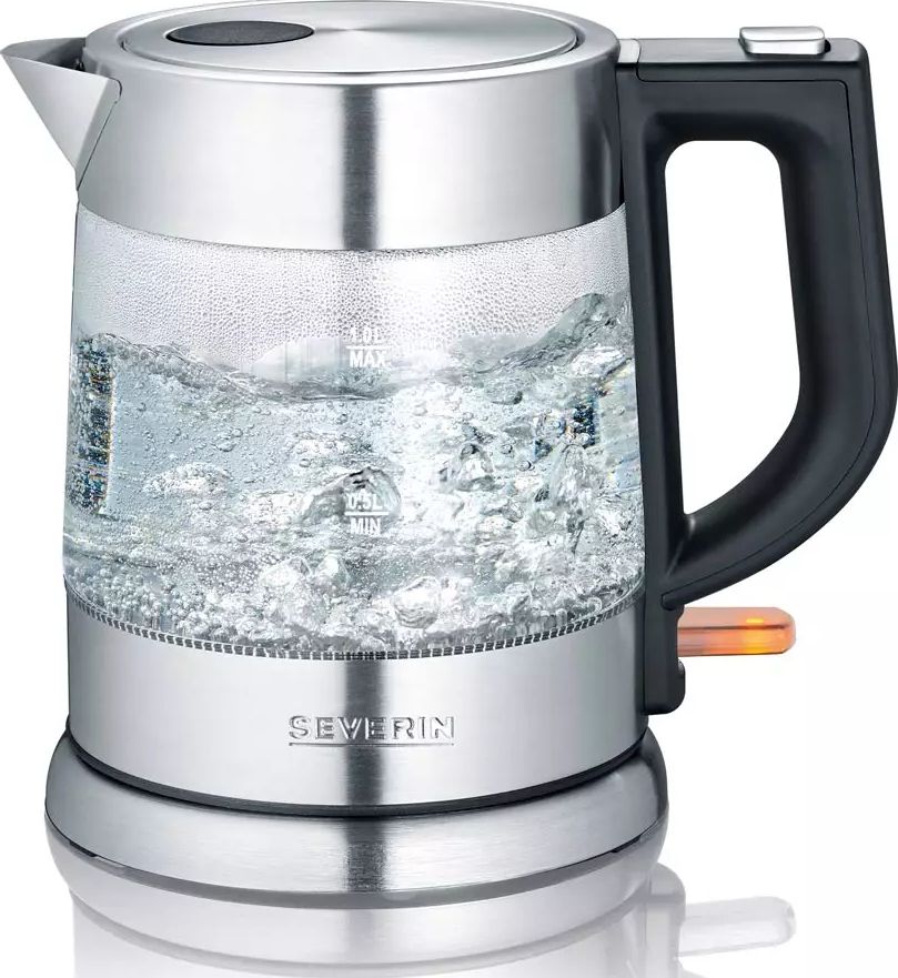 Bouilloire SEVERIN Filtre anticalcaire 1L 2200W Verre-inox 3468