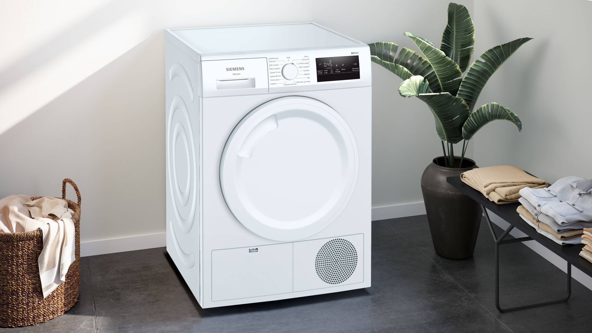 SIEMENS Sèche linge Condensation iQ300 autoDry 7kg - WT43N208FR