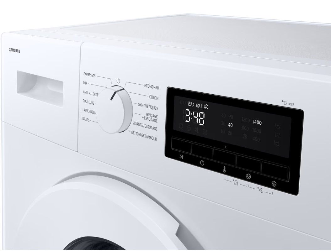 Lave linge Frontal SAMSUNG 8kg 1400trs/min Blanc - WW80FG3M05TW