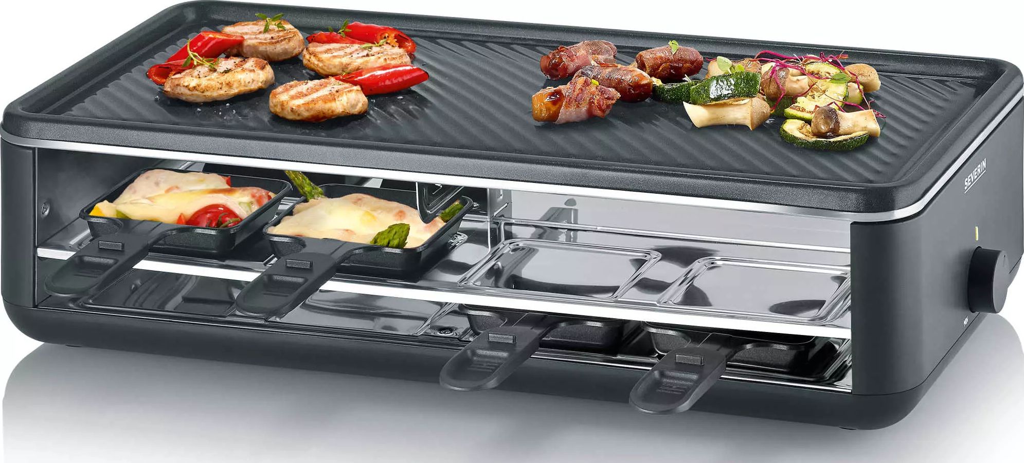 Raclette Multifonction SEVERIN 8 personnes 1300W Noir RG2365