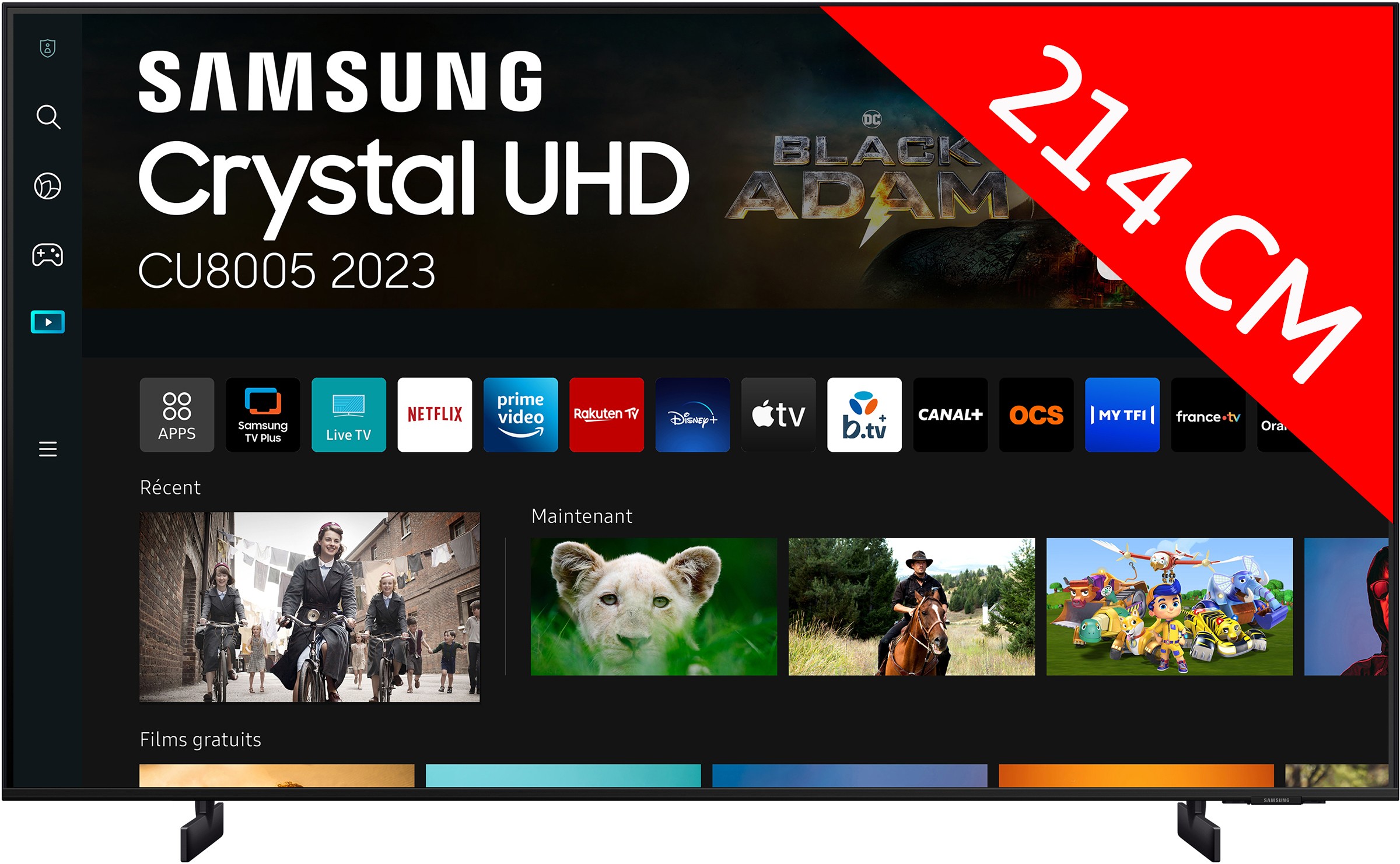 SAMSUNG TV LED 4K 214 cm Crystal UHD Q-Symphony 85"  TU85CU8005K