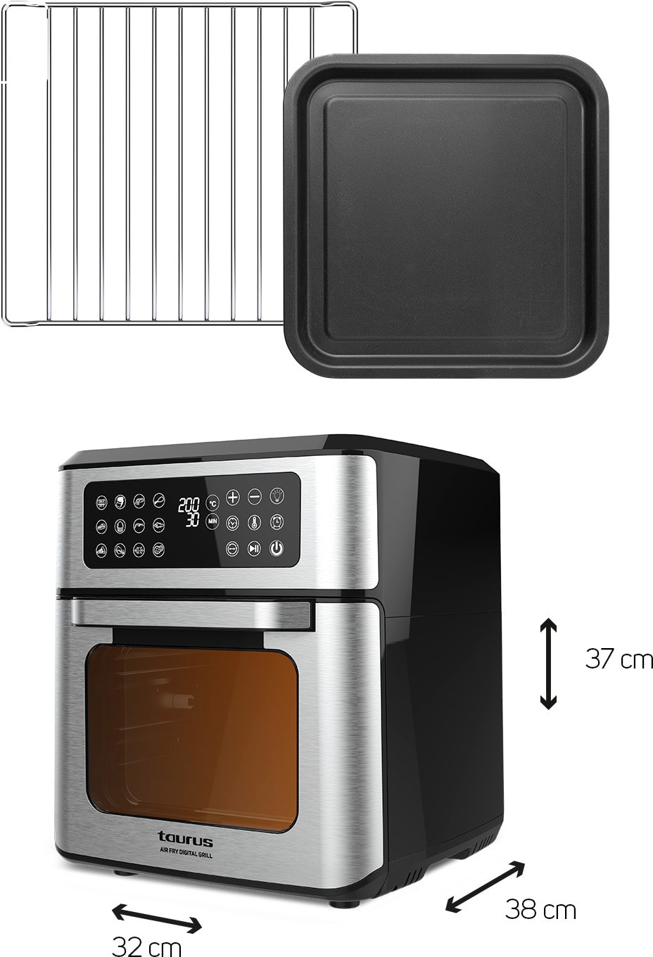 Friteuse à air chaud TAURUS Digital Grill 12L 1800W 12 programmes - DIGITALGRILL