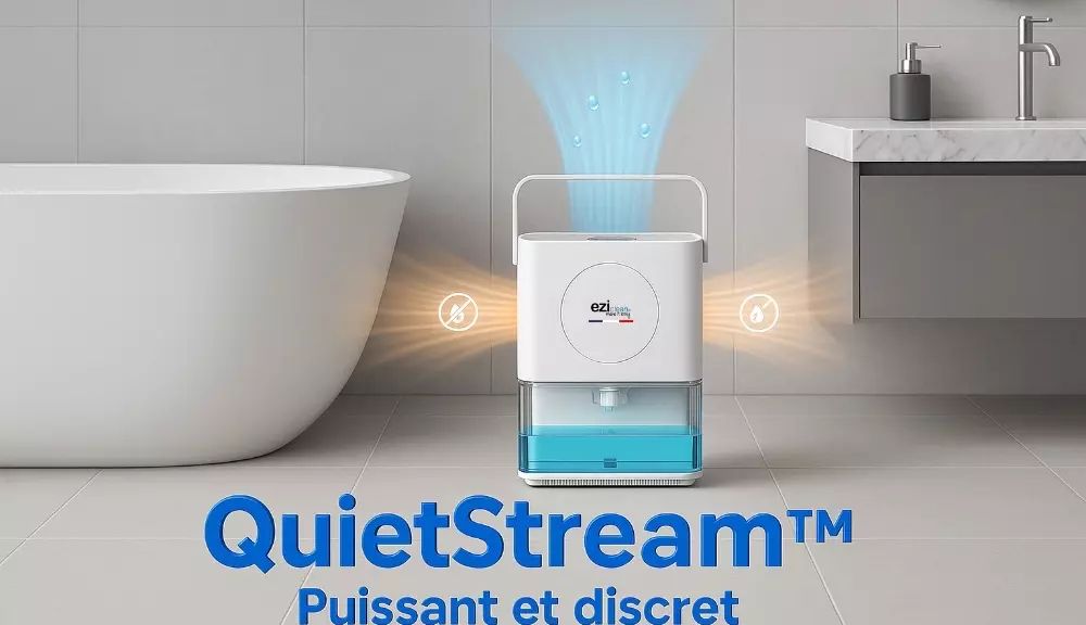 Déshumidificateur EZICLEAN 0.65L/24h Blanc - DRYFLOWX