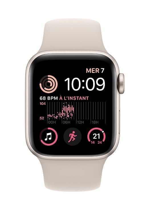 APPLE Montre connectée Watch SE GPS + Cellular 40mm Starlight WATCHSE-MNPH3NF-2022 APPLE Montre connectée Watch SE GPS + Cellular 40mm Starlight WATCHSE-MNPH3NF-2022