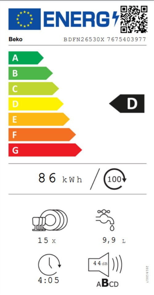 Lave vaisselle 60 cm BEKO SelfDry 15 couverts - BDFN26530X