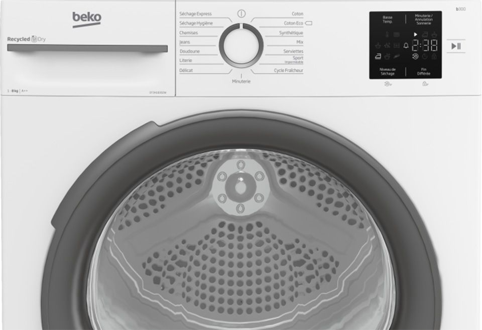 Sèche-linge pompe à chaleur BEKO 8kg Blanc - DT3H18302W