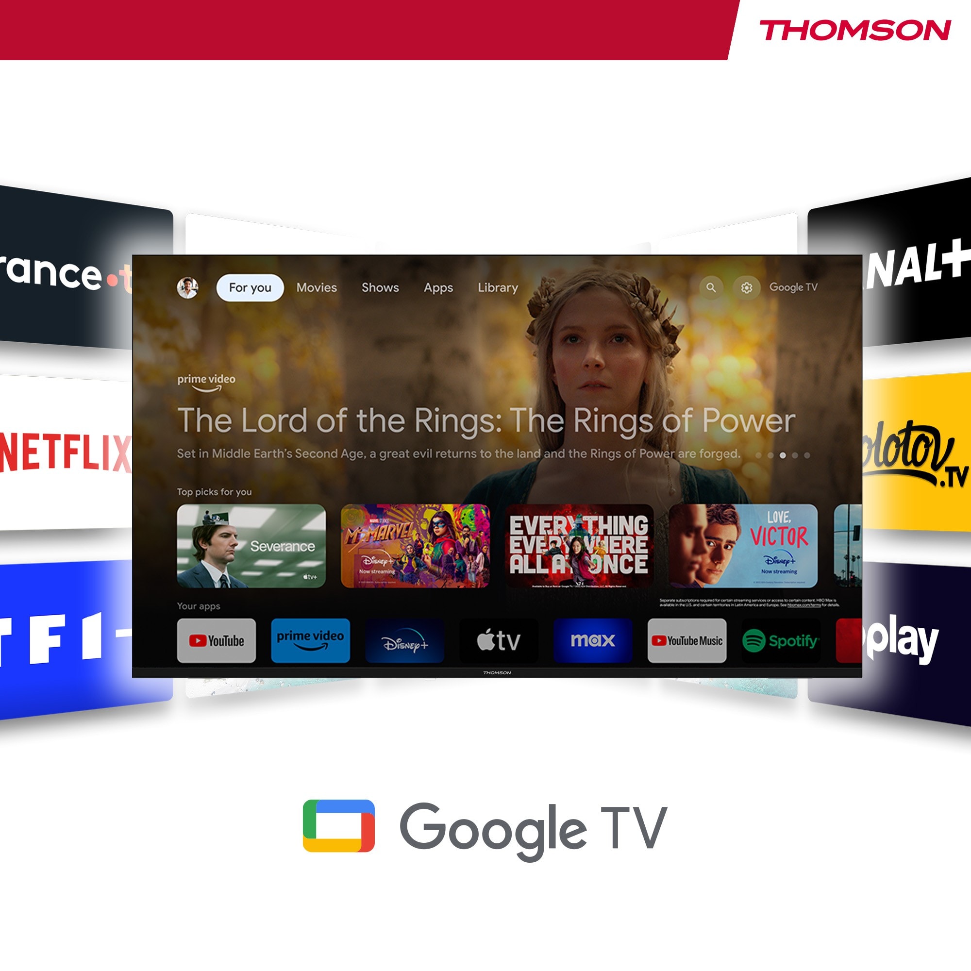 TV LED 60 cm THOMSON Google TV 60 Hz 24" - 24HG2S15CW