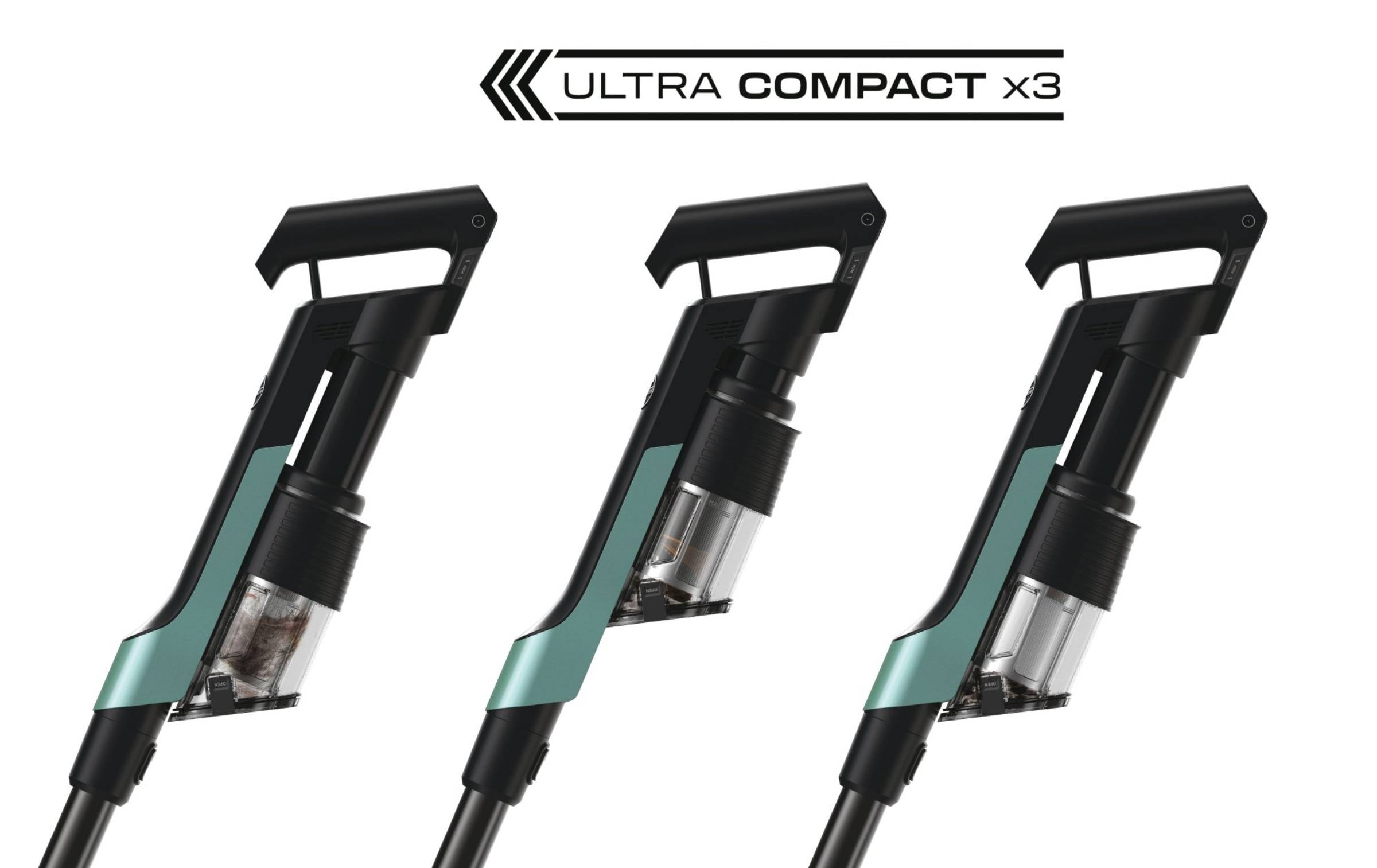 Aspirateur balai HOOVER HF2 Ultra compact X3, 165W, Noir - HF201P