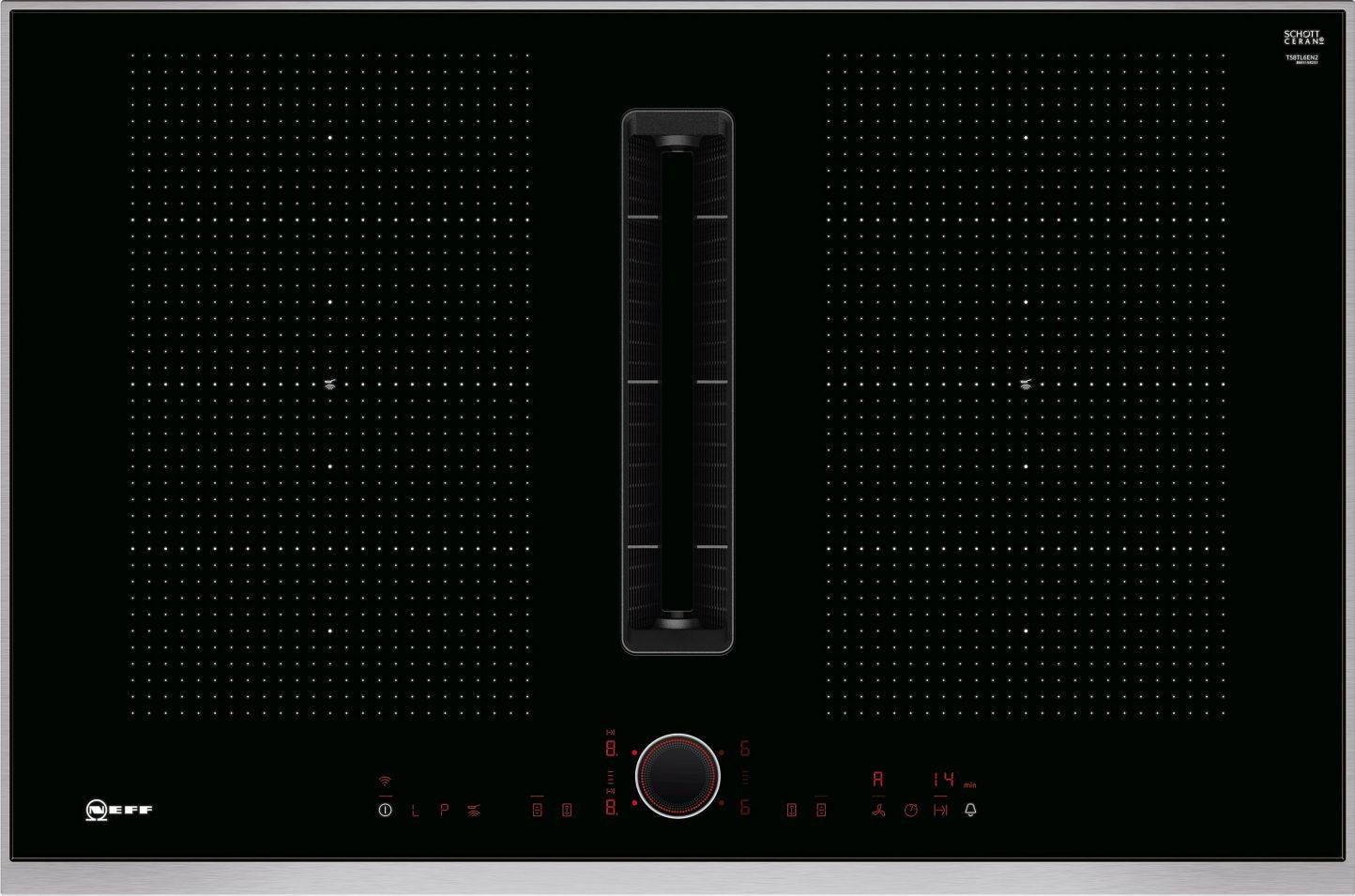 Plaque induction NEFF N90 4 foyers Powerboost 80cm Noir - T58TL6EN2