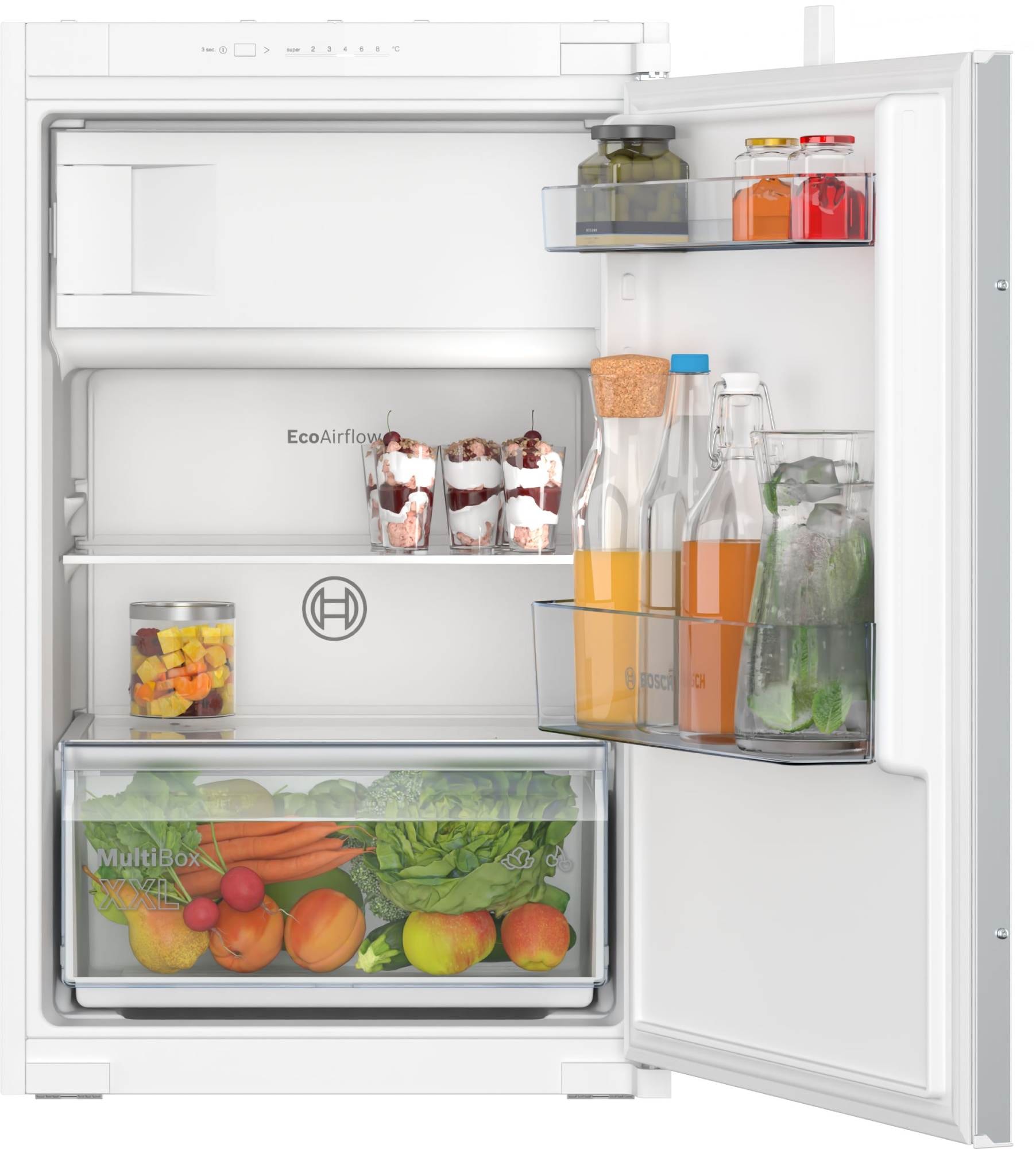 Réfrigérateur encastrable 1 porte BOSCH 119L Froid brassé Blanc KIL22NSE0