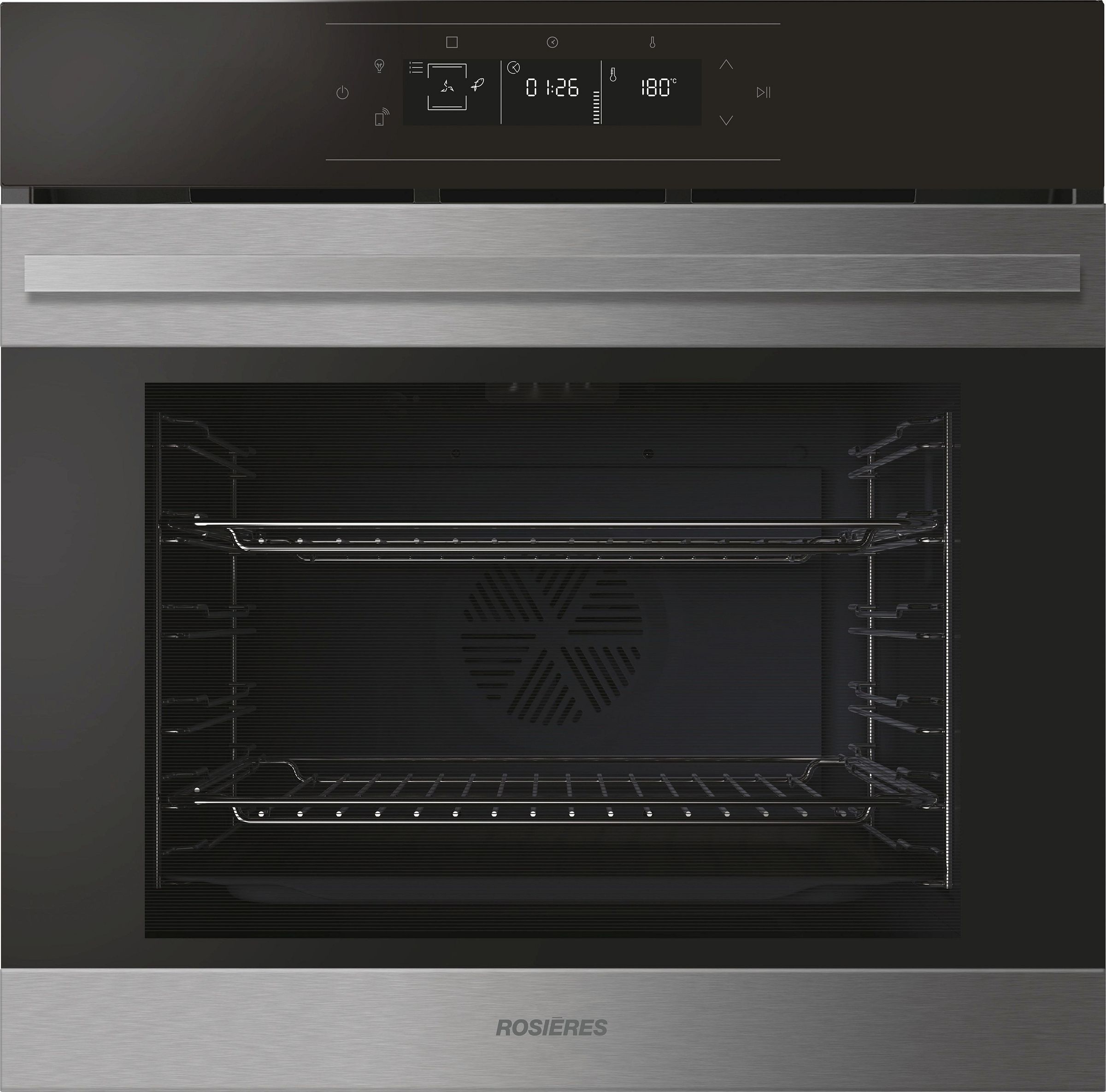 Four encastrable pyrolyse ROSIERES Chaleur pulsée 78 L Noir Inox RO6H5G3YTX