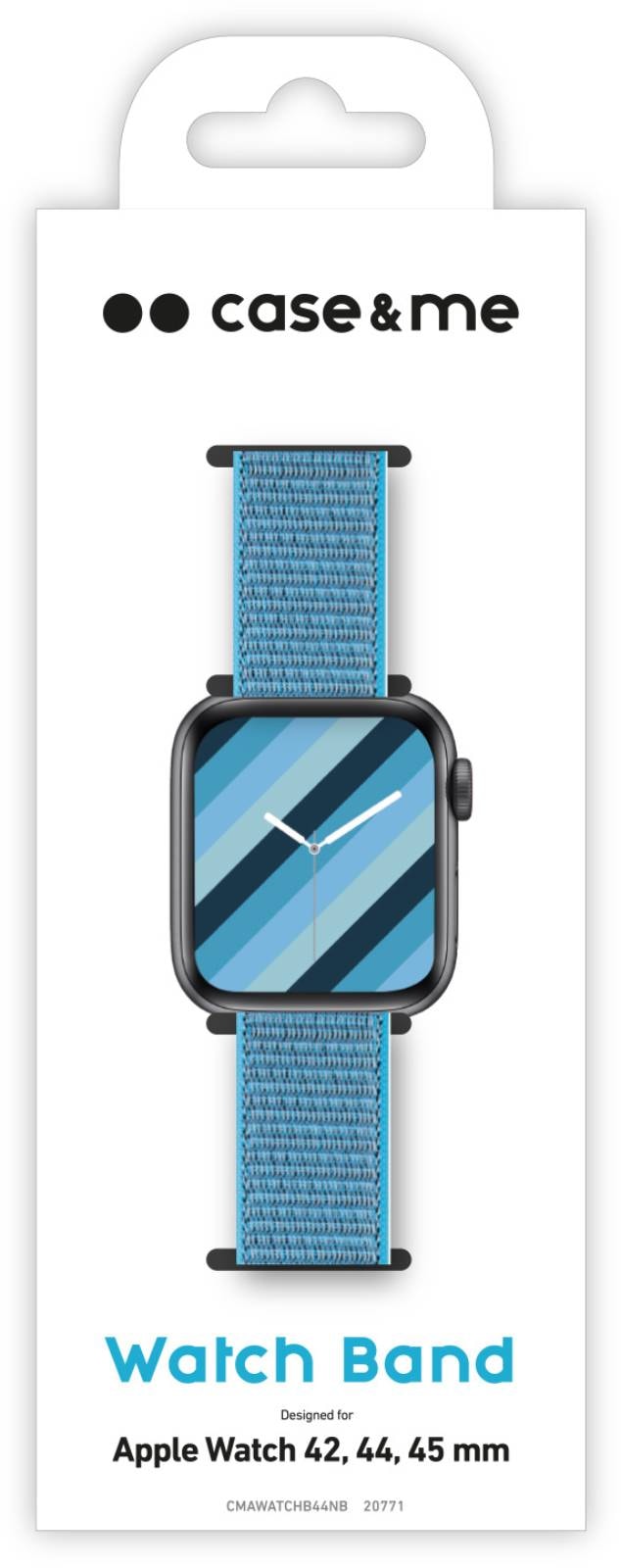 Bracelet pour montre SBS  Apple Watch 42/44/45 mm avec fermeture velcro - BRA-WATCHVELBLEU4245