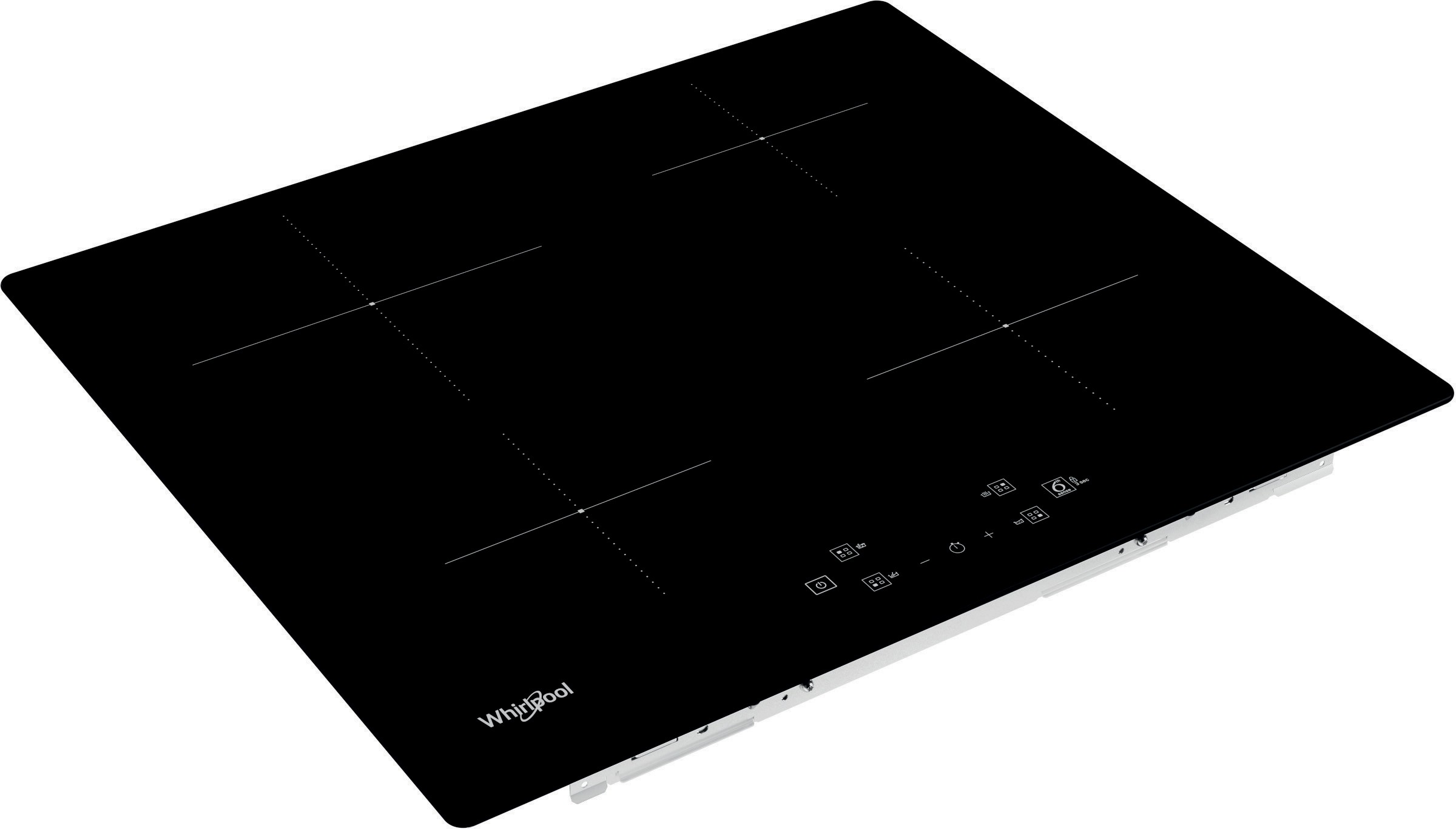 Plaque induction WHIRLPOOL 6ème sens 4 foyers 60cm Noir - WSQ2160NE