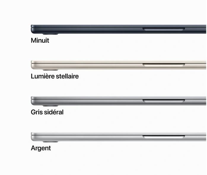 APPLE MacBook Air 15" M2 8Go RAM 256Go SSD Starlight - MBA15-MQKU3FN/A