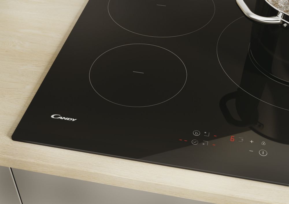 Plaque induction CANDY 3 foyers 60 cm Noir - CI633C/M1