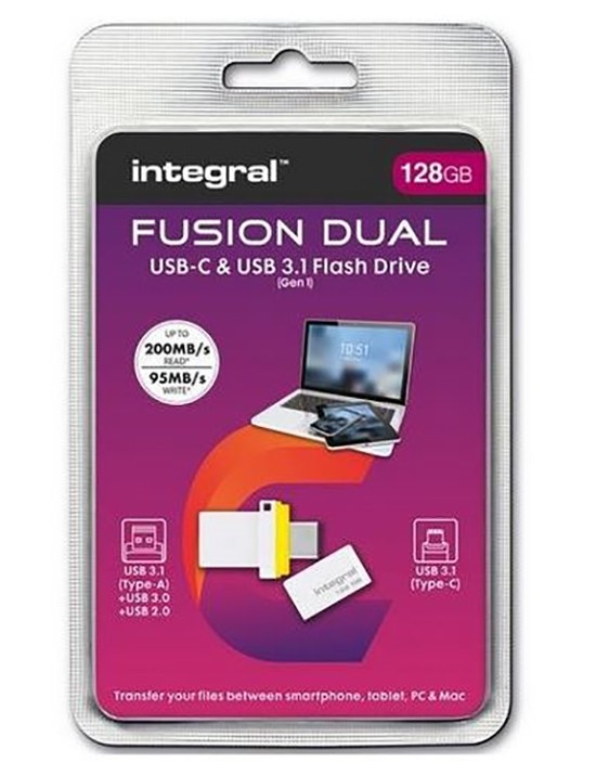 INTEGRAL Clé USB INFD128GBFUSDUAL3.0C