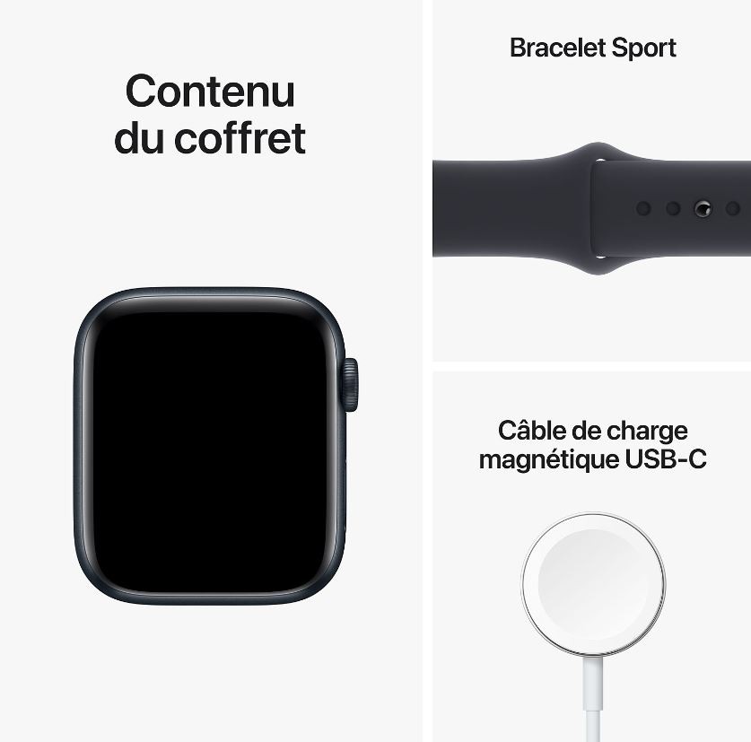 APPLE Montre connectée Watch SE GPS + Cellular 44mm Midnight - WATCHSE-MNPY3NF-2022