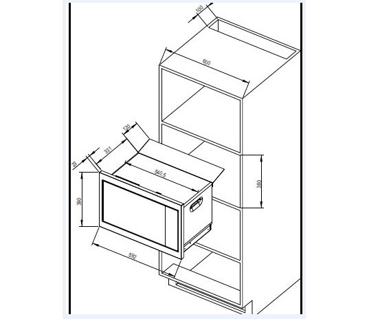 DE DIETRICH Micro ondes Encastrable 900W 26L Noir et Inox  - DME7121X