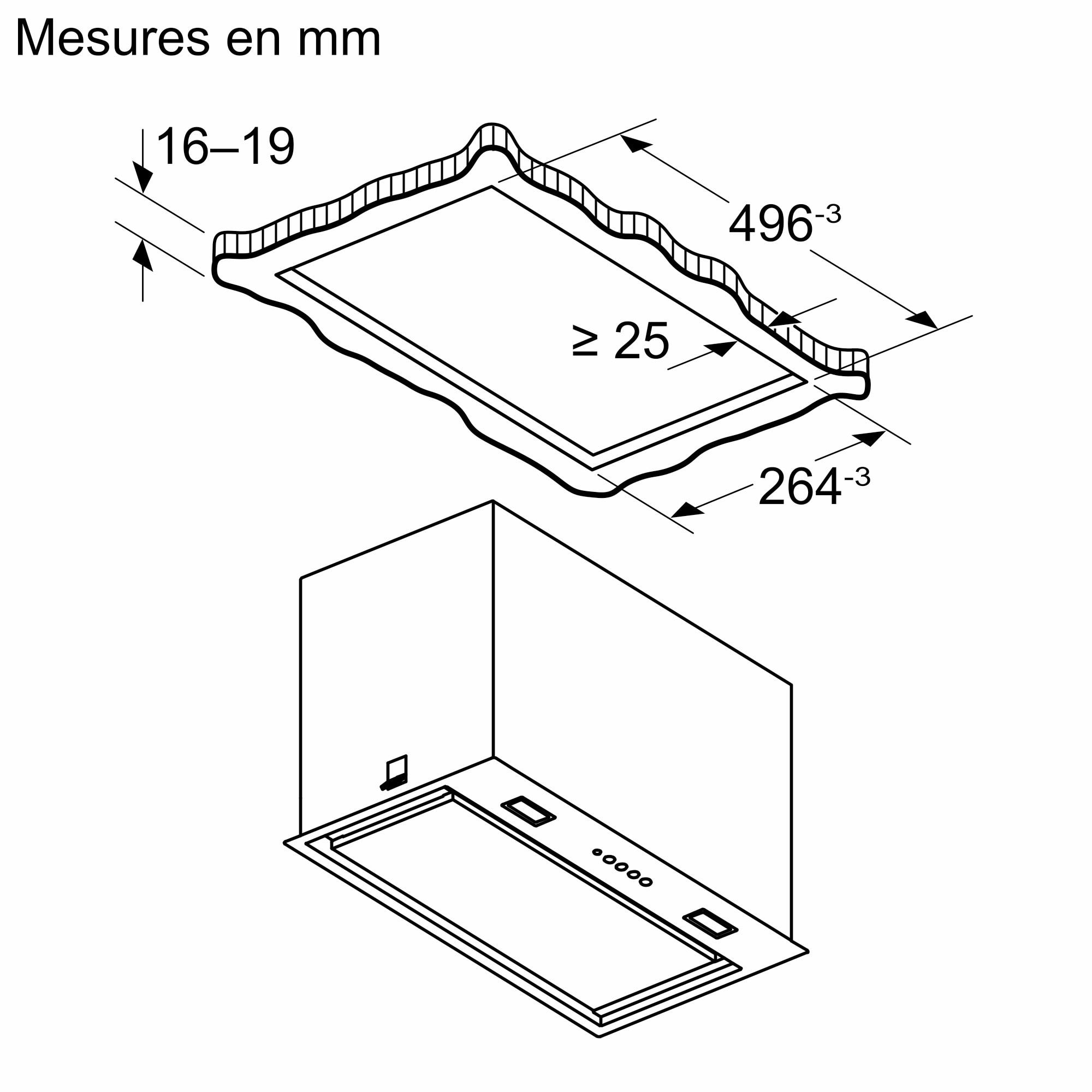 Groupe filtrant NEFF , 4 vitesses, 66dB, 52cm, Noir - D54NAC1S0B
