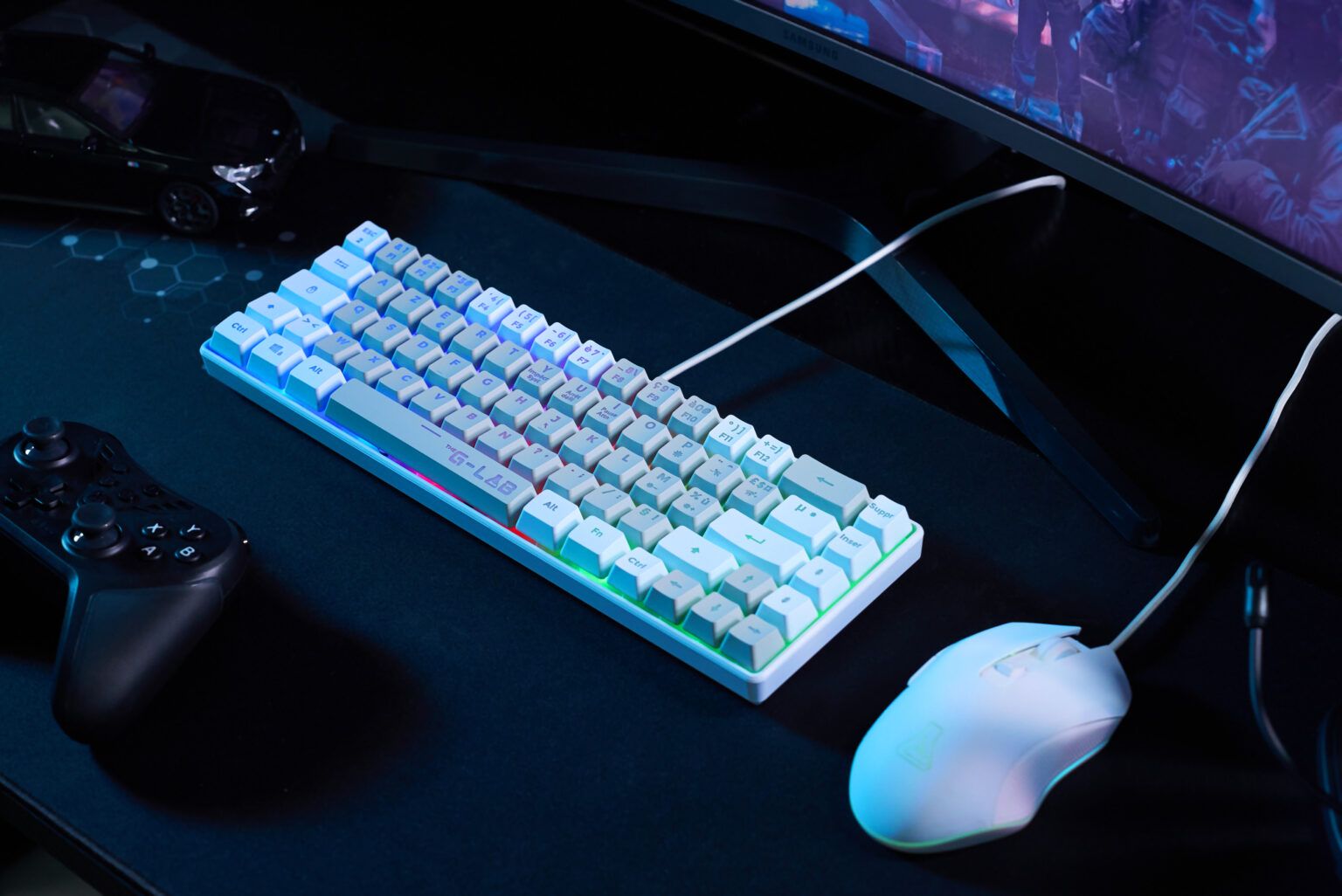 Clavier gamer THE G-LAB Membrane Filaire Rétroéclairage - COMBO-HYDRO-GW