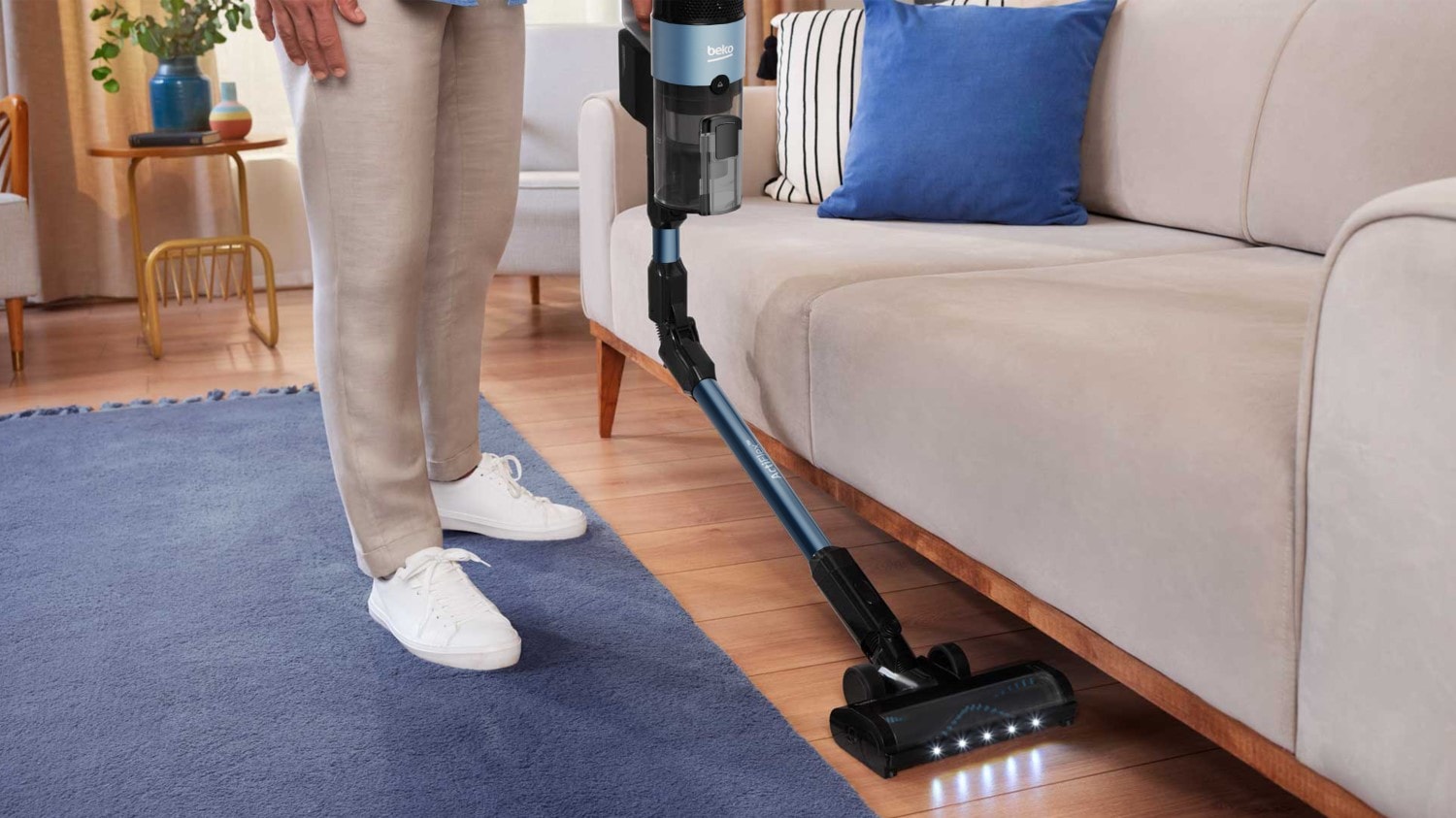 Aspirateur balai BEKO Multicyclonique, Actiflex, Station de vidange, 25,2V, Noir - VRT96425VD Aspirateur balai BEKO Multicyclonique, Actiflex, Station de vidange, 25,2V, Noir - VRT96425VD