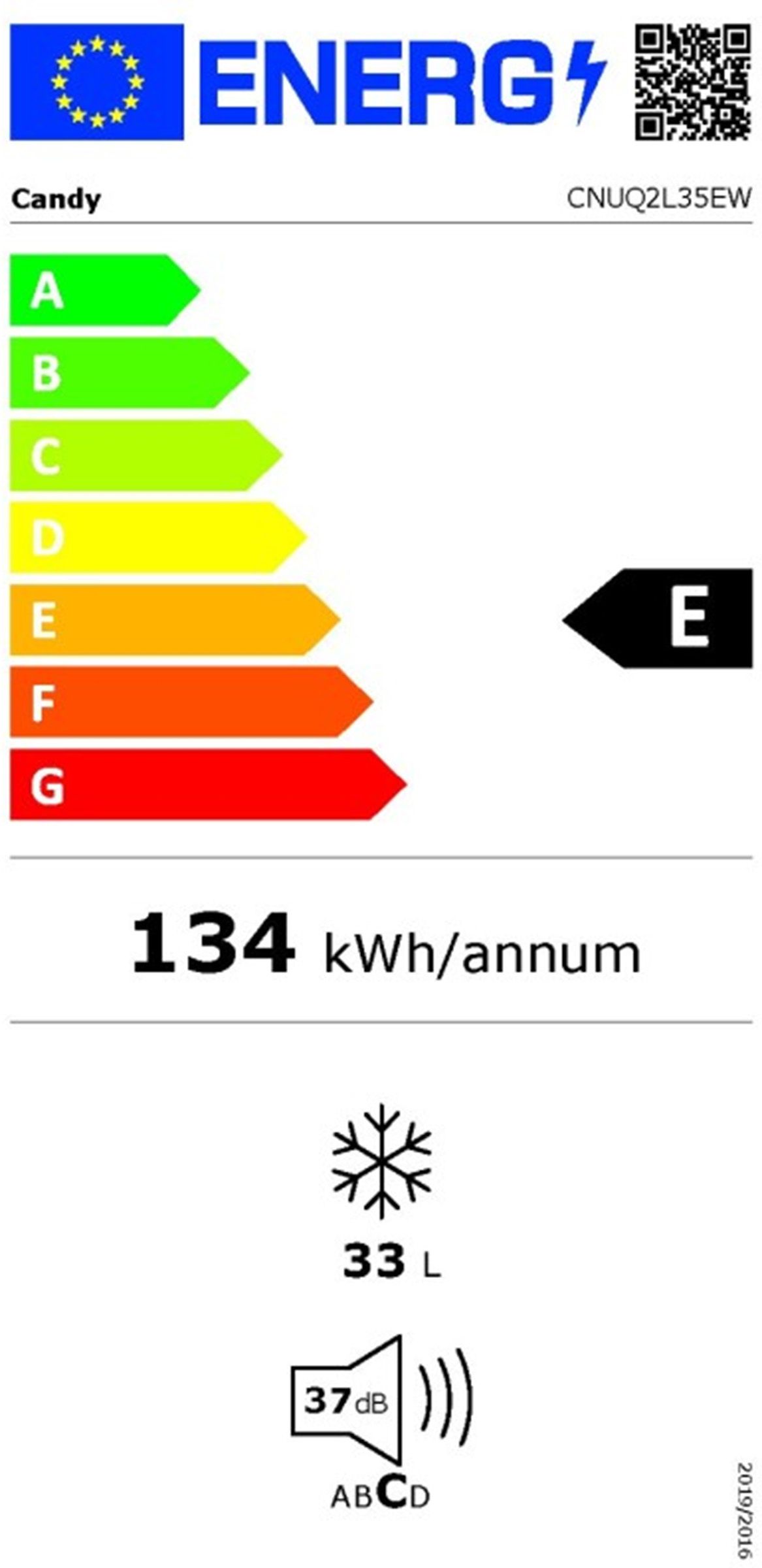 Congélateur compact CANDY  - CNUQ2L35EW