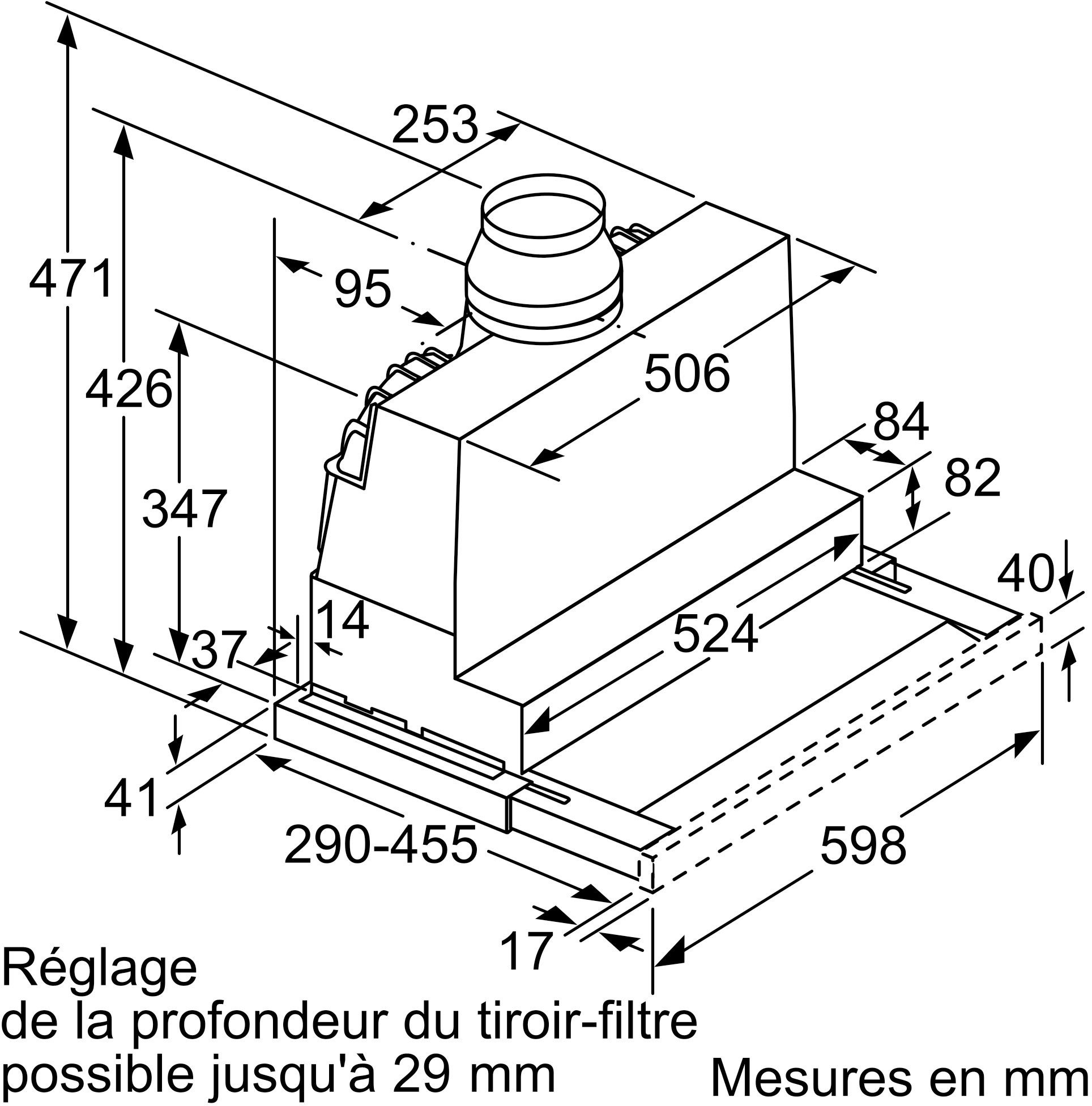 BOSCH Hotte tiroir  - DFS067A51