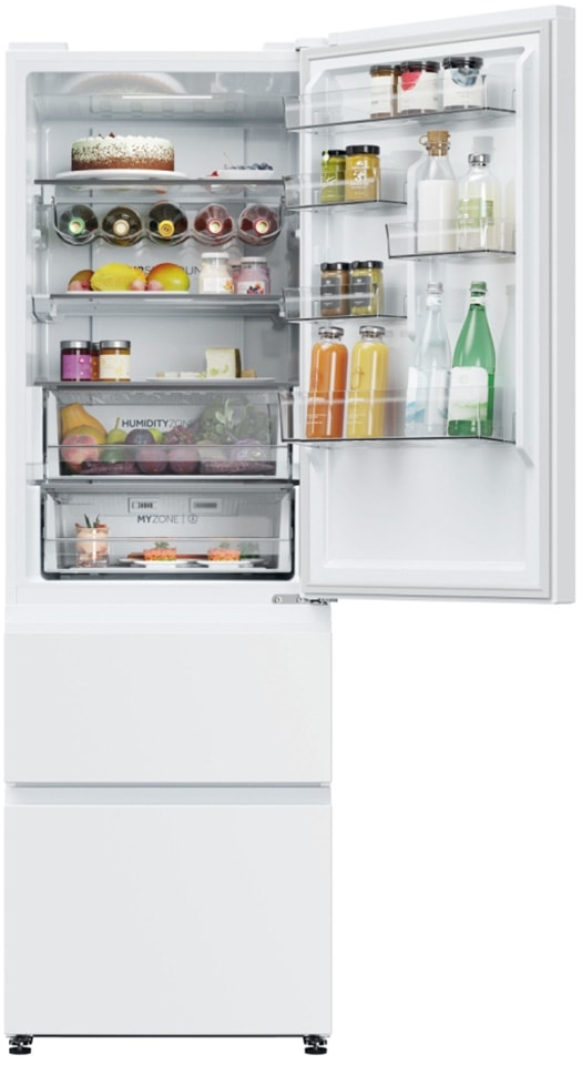 Réfrigérateur congélateur bas HAIER No Frost, Humidity Zone, 360L Blanc - HTW5618ENPW Réfrigérateur congélateur bas HAIER No Frost, Humidity Zone, 360L Blanc - HTW5618ENPW