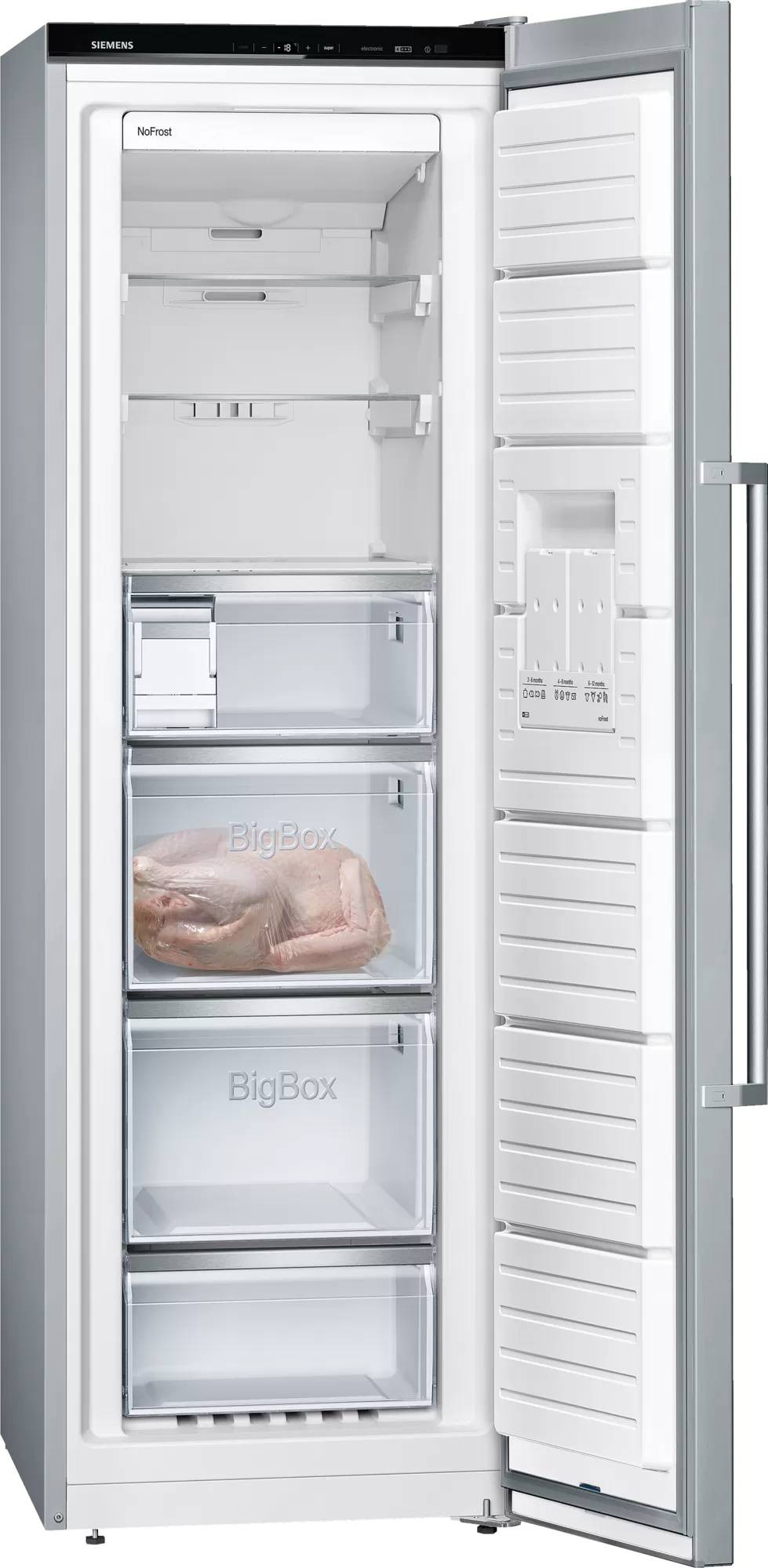 Congélateur armoire SIEMENS NoFrost MultiAirflow 242L Inox - GS36NAIEP Congélateur armoire SIEMENS NoFrost MultiAirflow 242L Inox - GS36NAIEP