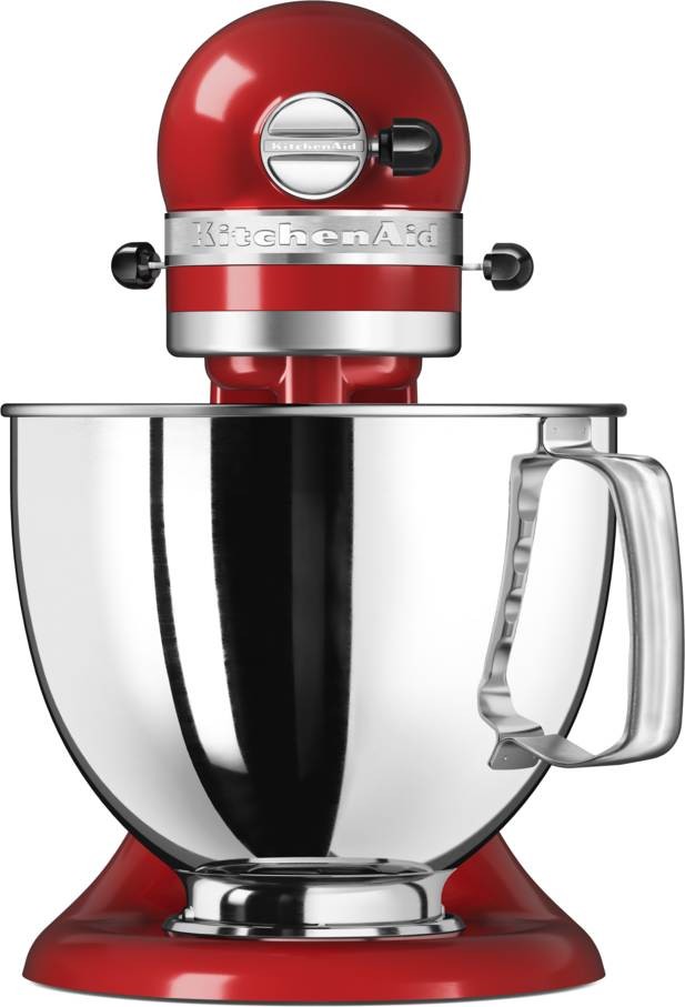 KITCHENAID Robot pâtissier multifonction Artisan 4.8L + Tranchoir/râpe à cylindres Rouge - BUNDLEVEGGIEER