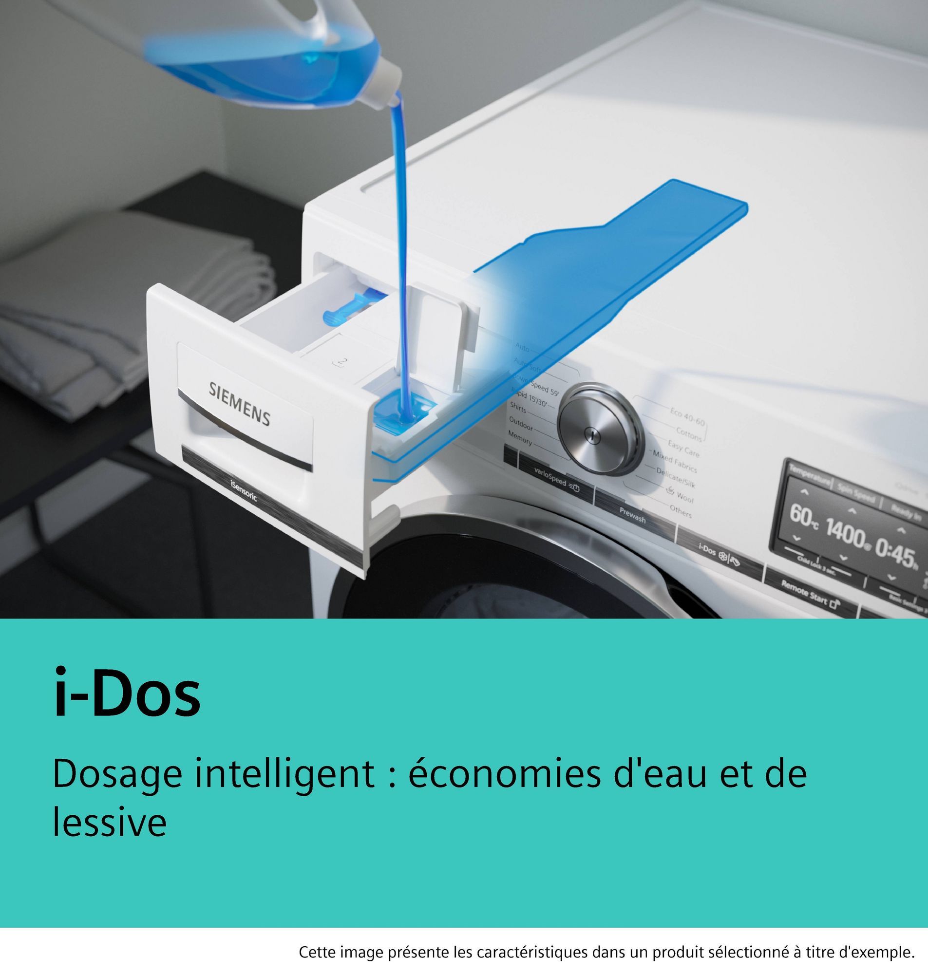 Lave linge Frontal SIEMENS 11kg 1400trs/min Blanc - WG64B2A9FR
