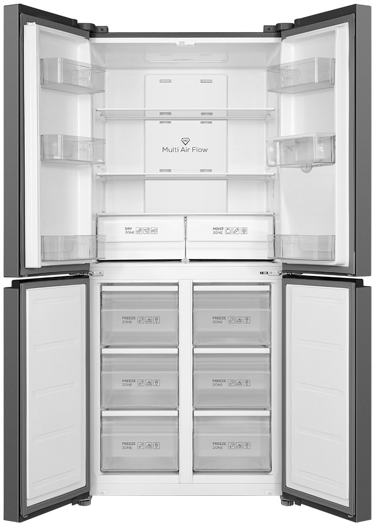 Réfrigérateur 4 portes TCL Américain, No frost, multi air flow, 466L, Noir - RP466CSE1 Réfrigérateur 4 portes TCL Américain, No frost, multi air flow, 466L, Noir - RP466CSE1