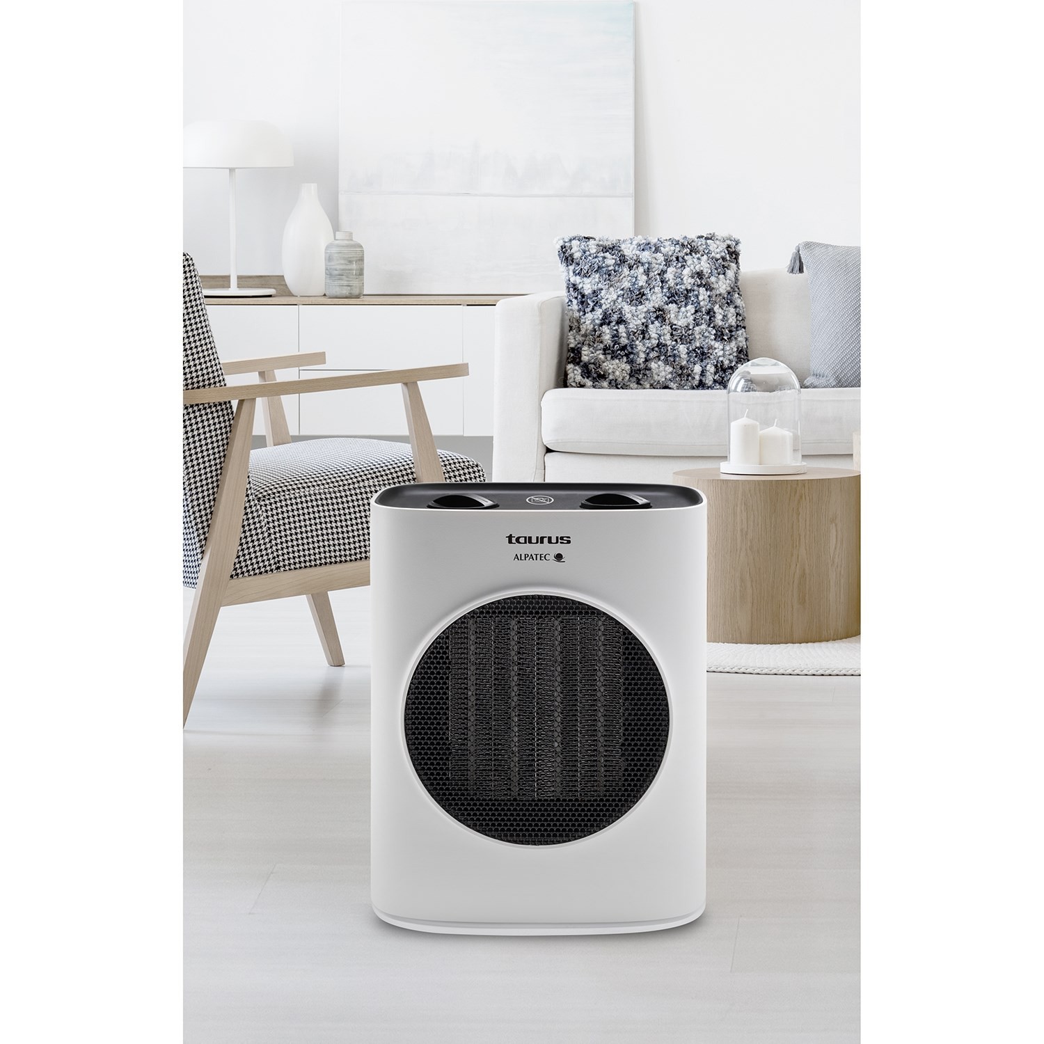 Radiateur soufflant TAURUS ALPATEC 1500W 15m² Blanc et noir - TROPICANO7CR