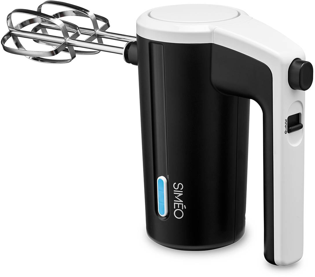 Batteur SIMEO Sans fil Fouet 2 Batteurs 50W Noir Blanc BMN550