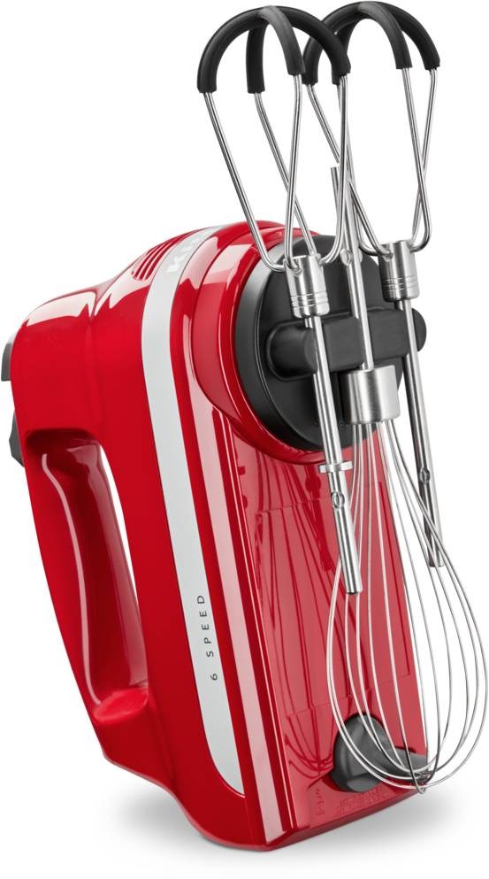 Batteur KITCHENAID électrique 6 vitesses avec batteur à bord flexible Rouge empire - 5KHM6118EER