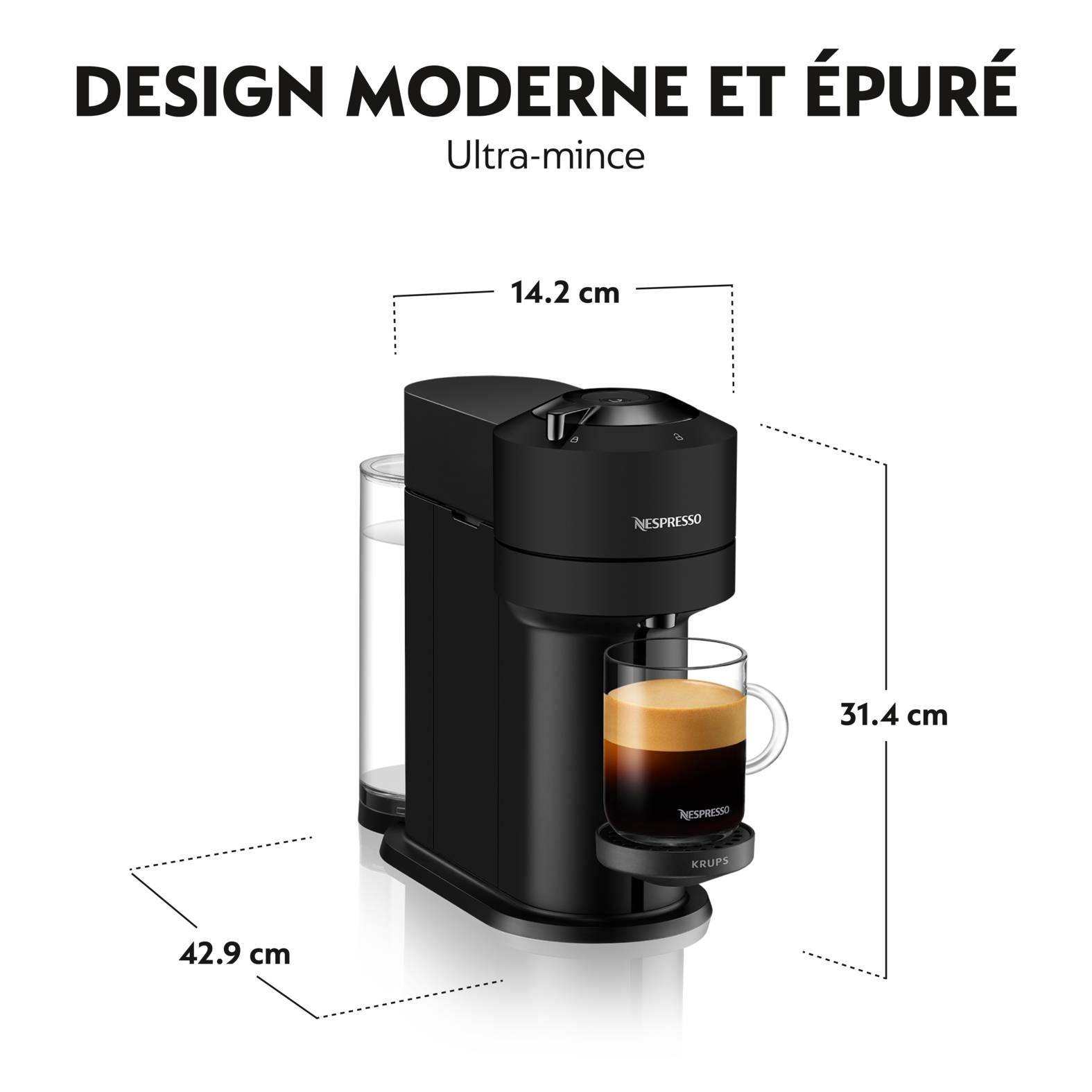 Cafetière KRUPS à dosette Vertuo Next - YY4606FD