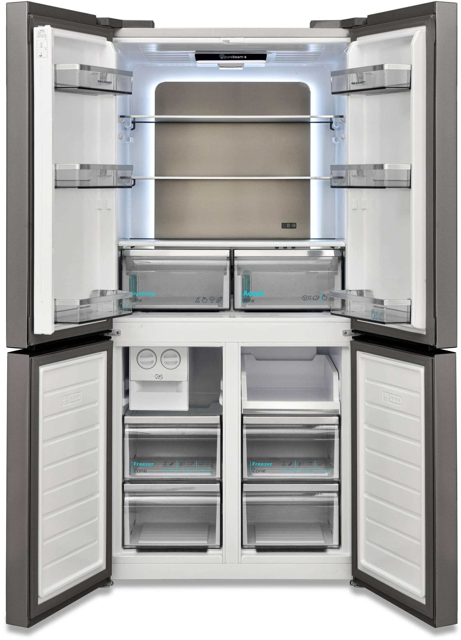SHARP Réfrigérateur américain No Frost 488L Inox - SJFA35IHXIE
