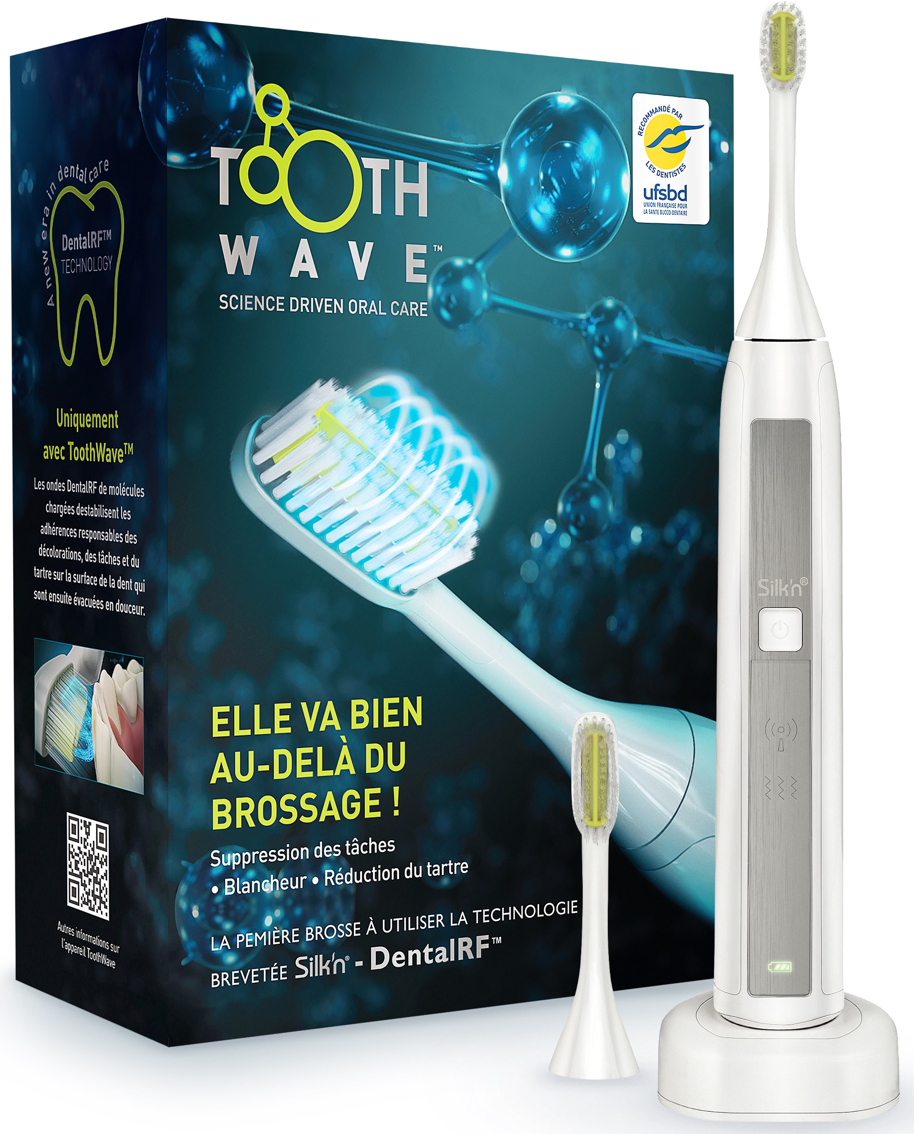 SILKN Brosse à dent électrique Toothwave mouvements Sonic  TW1PE1001