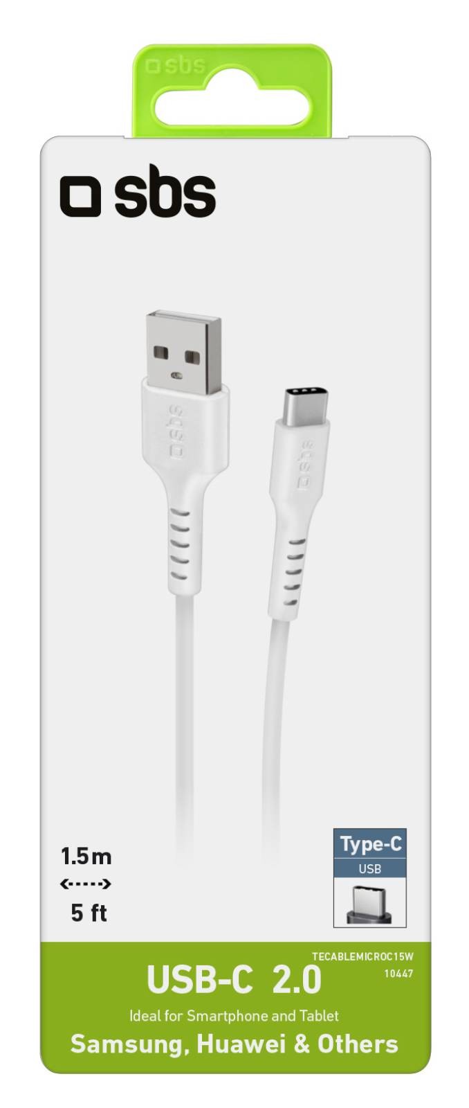 SBS Câble USB Câble de données USB 2.0 - Type-C - CABLE-TYPEC-USB-BLC