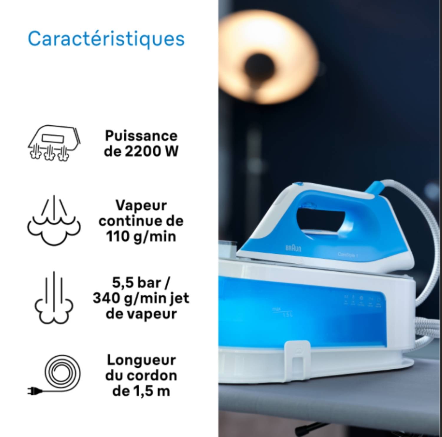 Centrale vapeur BRAUN  - IS1012BL