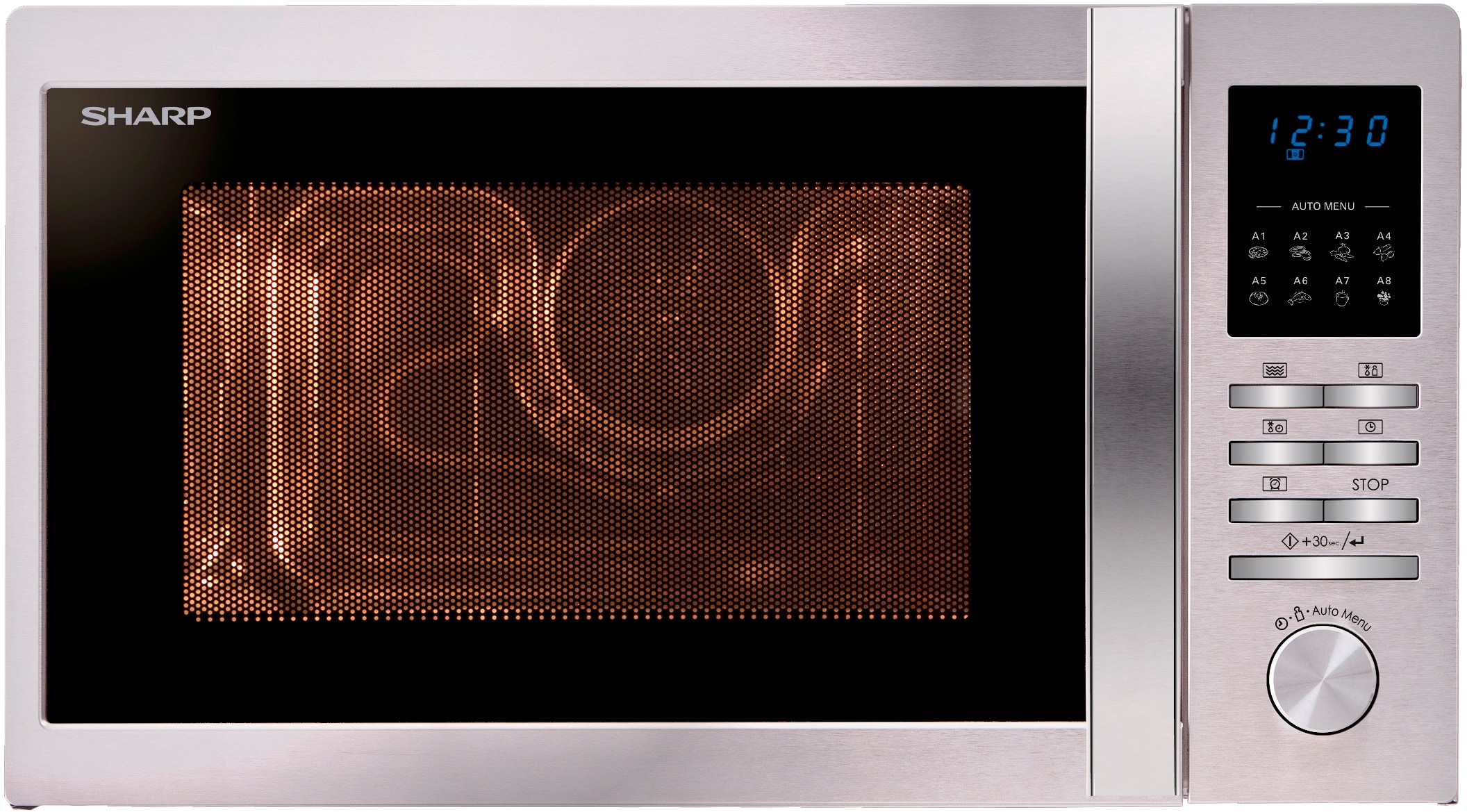 SHARP Micro ondes 900W 25L Inox  R322STW